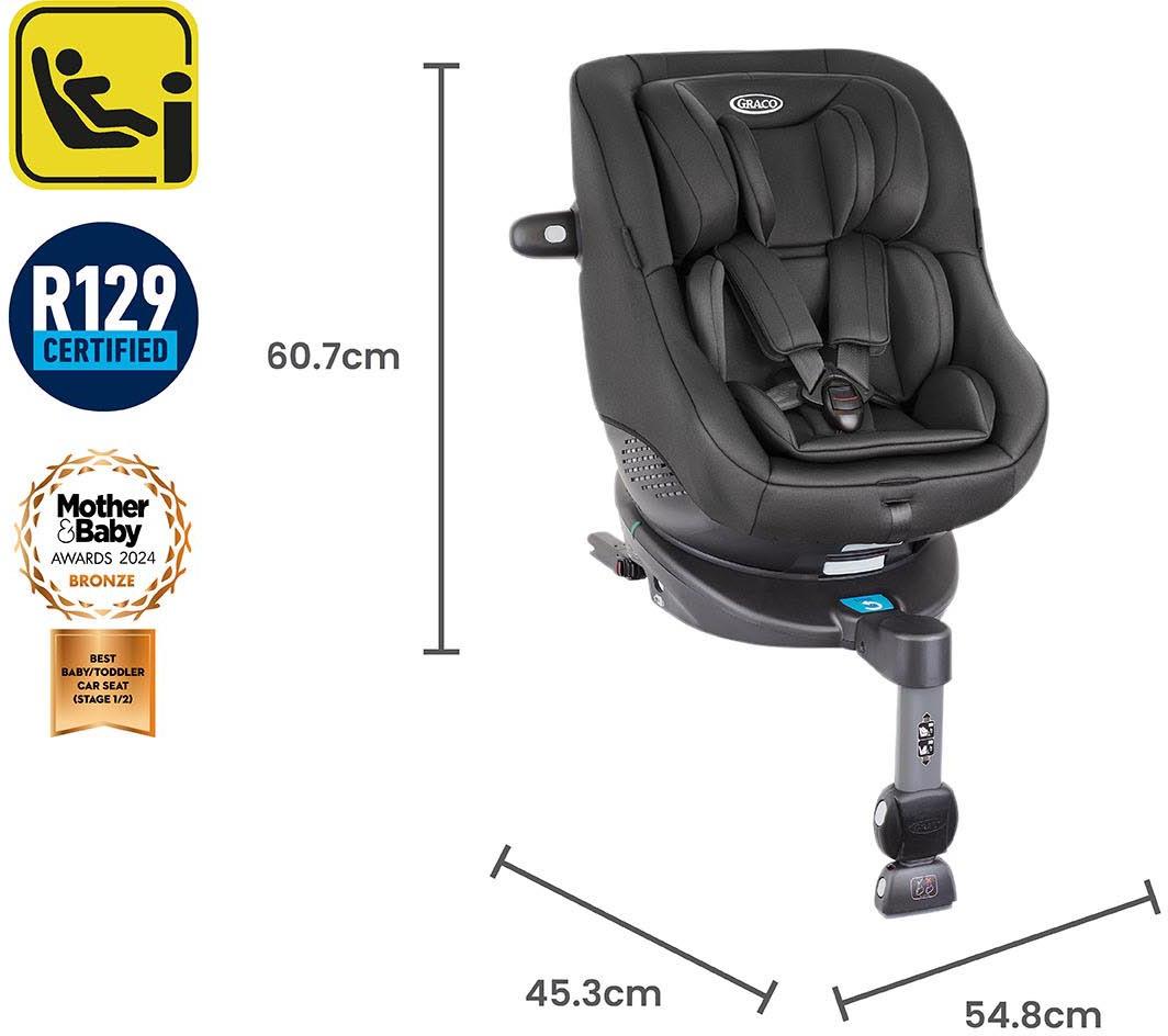 Graco Turn2Me™ i-Size R129 360° Rotating Isofix Car Seat - Midnight