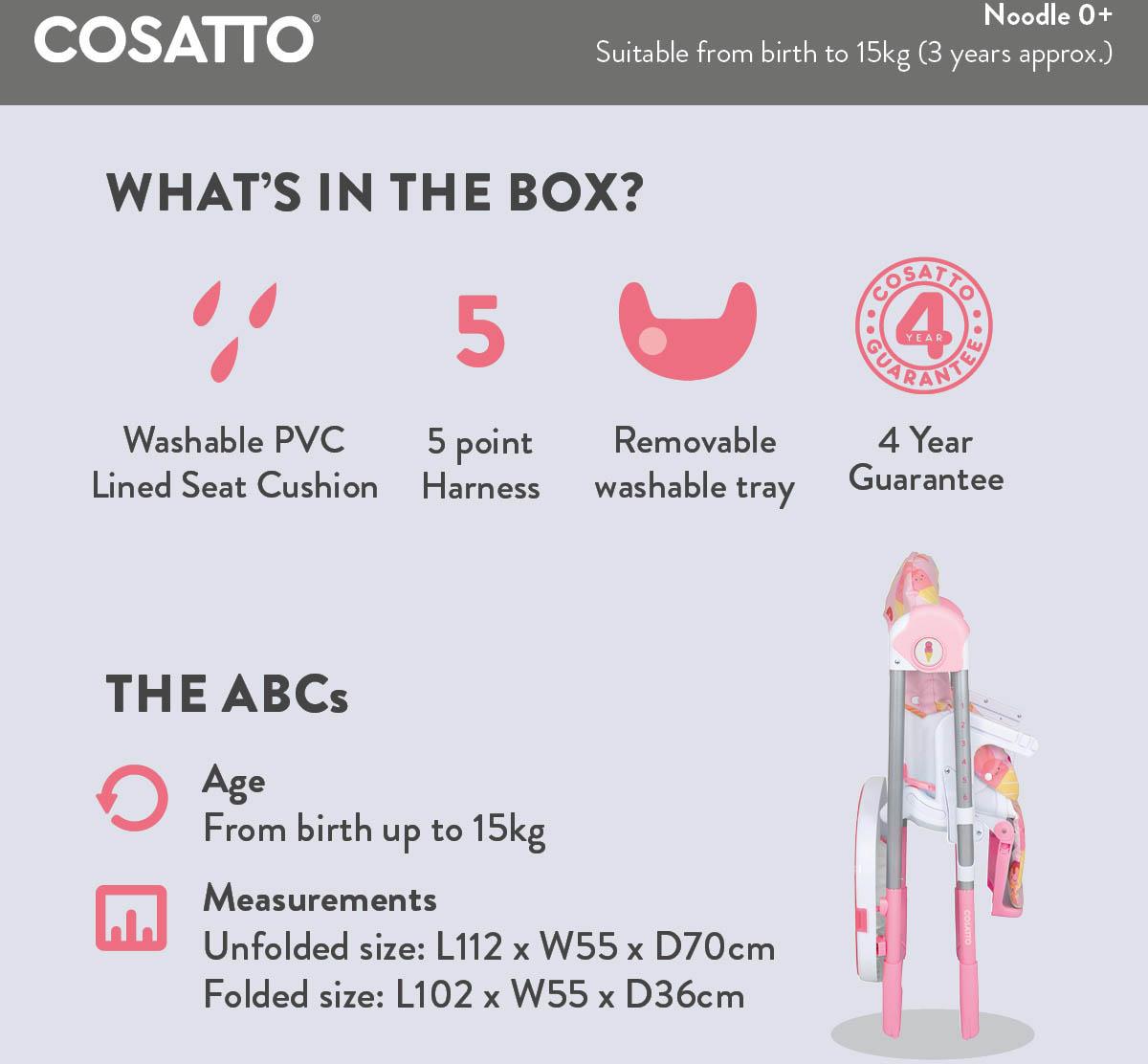 Cosatto Noodle 0+ Highchair Old Macdonald