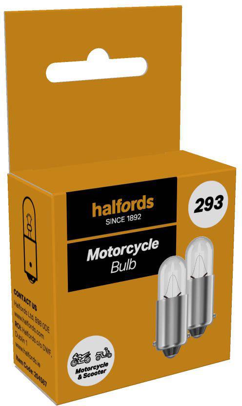 Halfords 293 Motorcycle Headlight Bulb Twin Pack