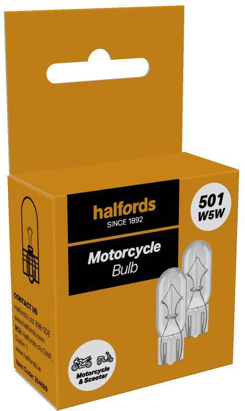 Halfords 501 Motorcycle Bulb Twin Pack