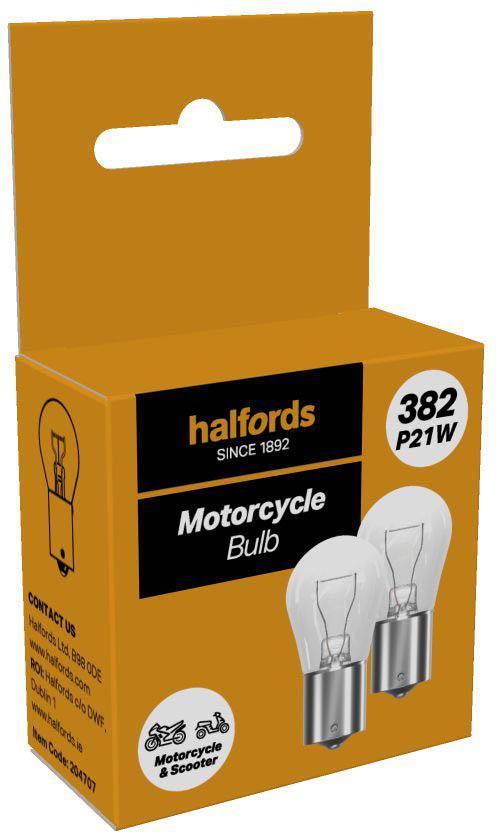 Halfords 382 Motorcycle Bulb Twin Pack