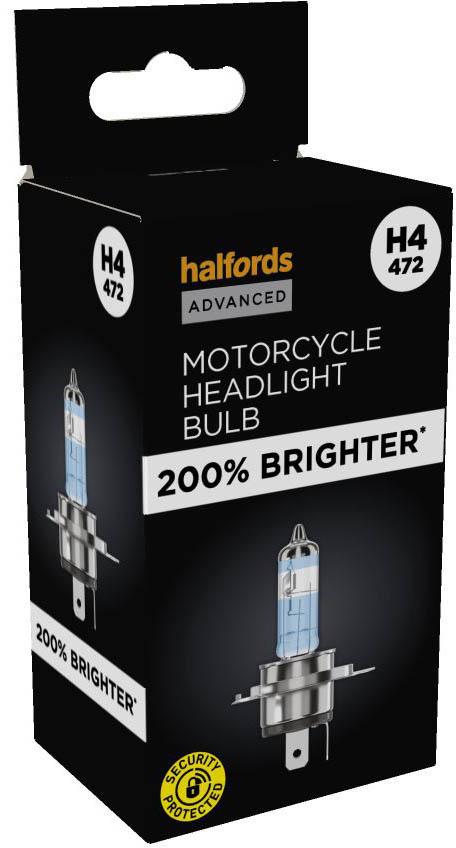 Halfords Advanced +200% H4 472 Motorcycle Headlight Bulb