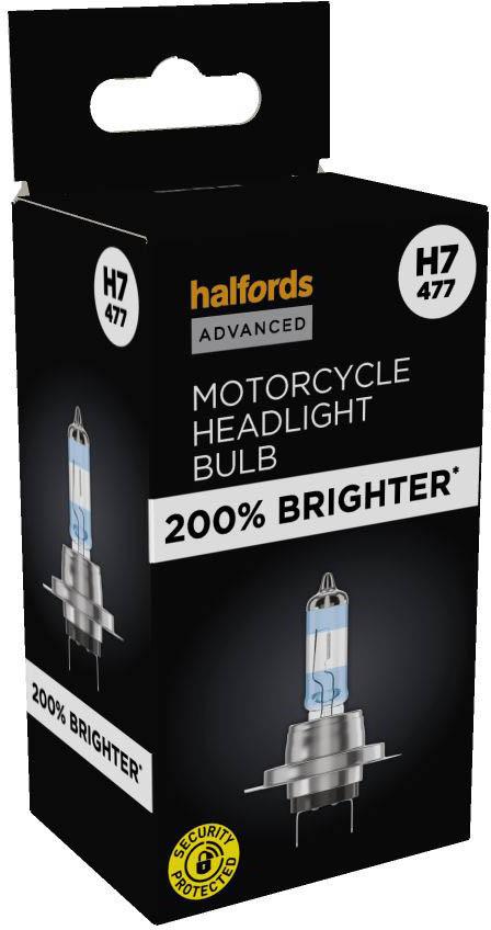 Halfords Advanced +200% H7 477 Motorcycle Headlight Bulb