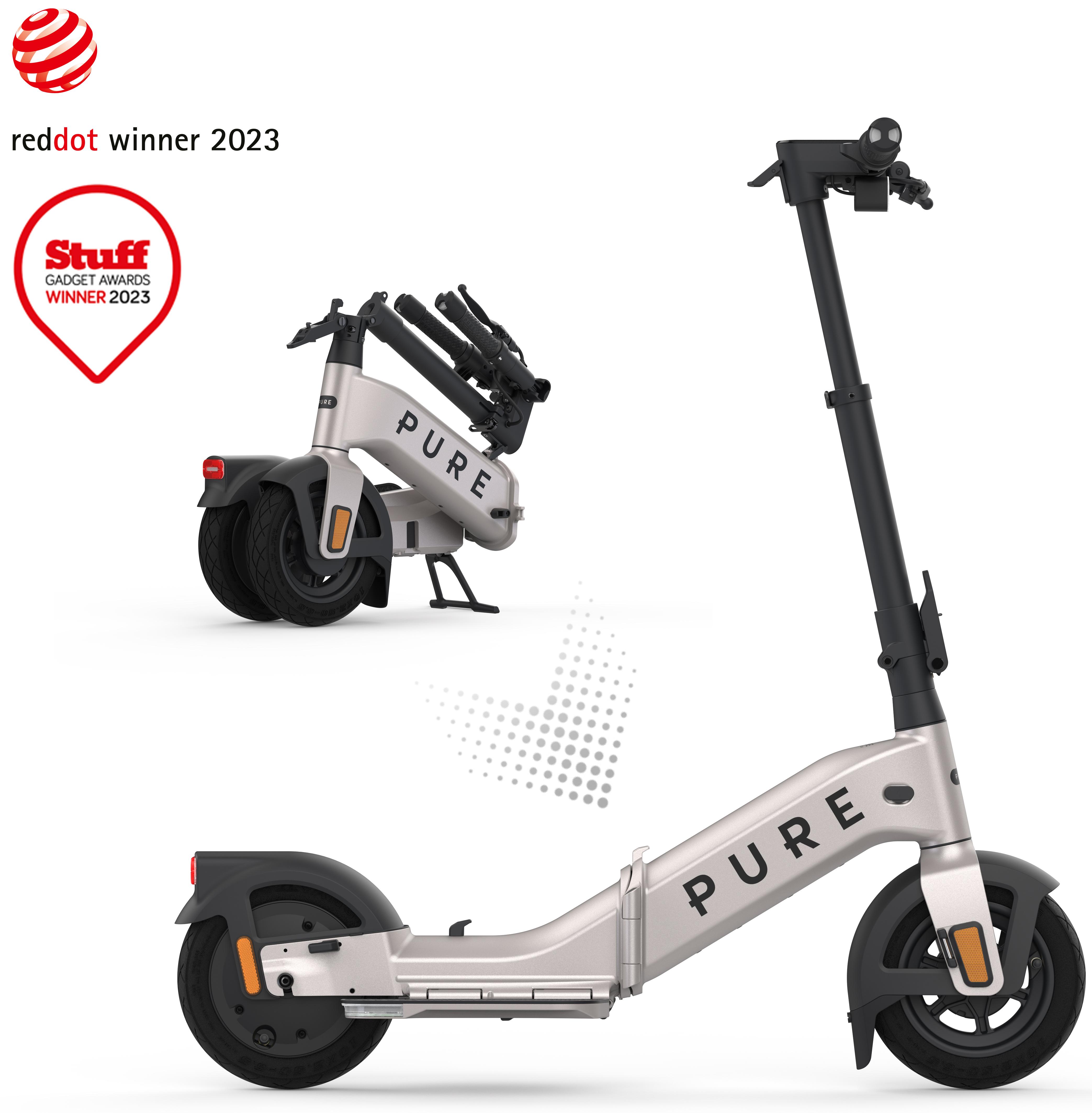 Pure Advance Flex Electric Scooter, Platinum Silver