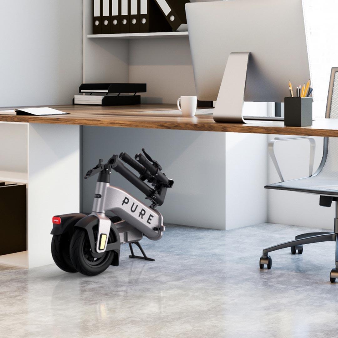 Pure Advance Flex Electric Scooter, Platinum Silver