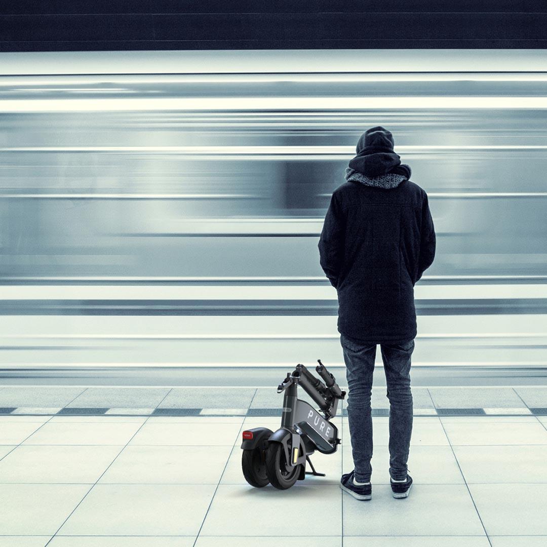 Pure Advance Flex Electric Scooter, Mercury Grey