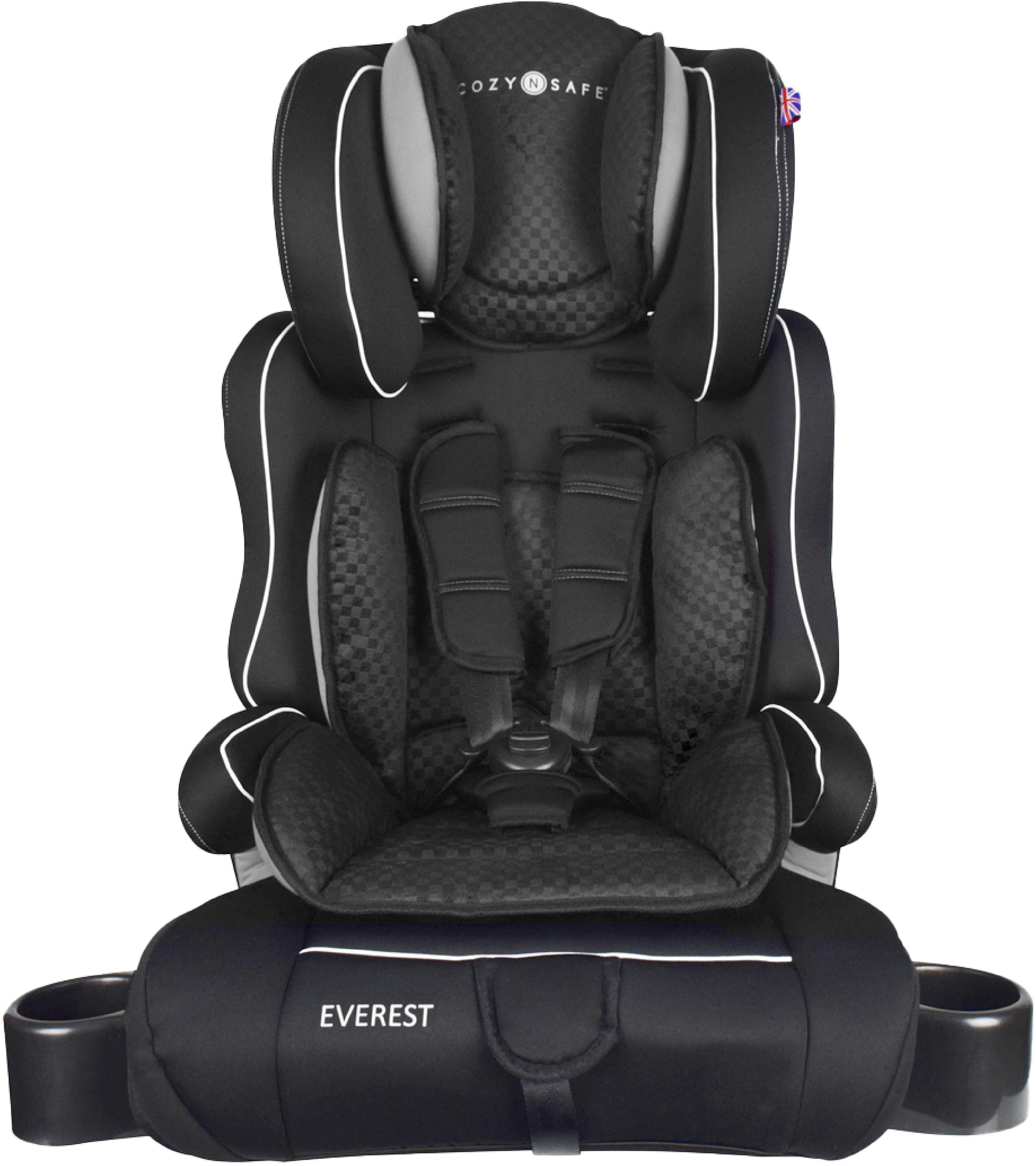 CozyNSafe Everest Group 1/2/3 Child Car Seat with Cup Holders – Black/Red 4 CozyNSafe Everest Group 1/2/3 Child Car Seat with Cup Holders – Black/Red