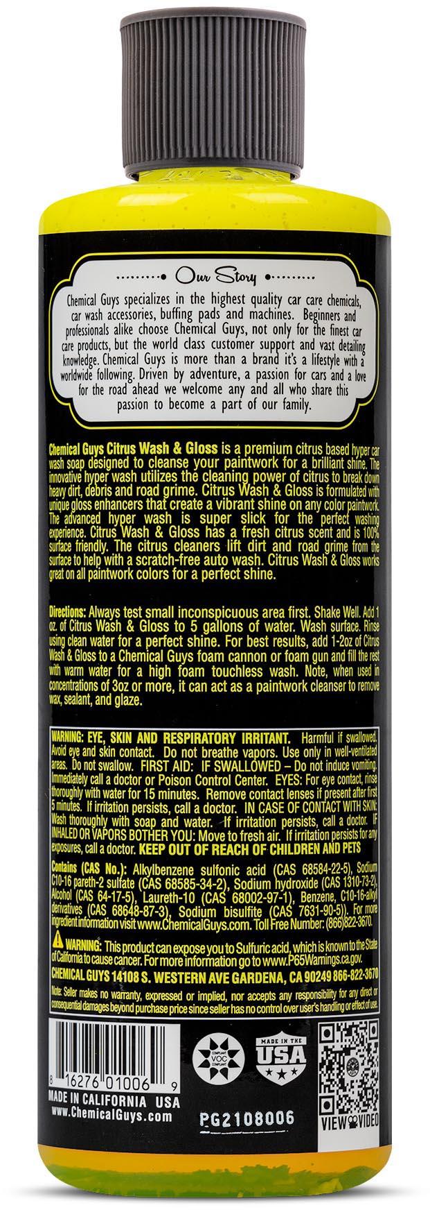 Chemical Guys Citrus Wash And Gloss 16fl oz 3 Chemical Guys Citrus Wash And Gloss 16fl oz