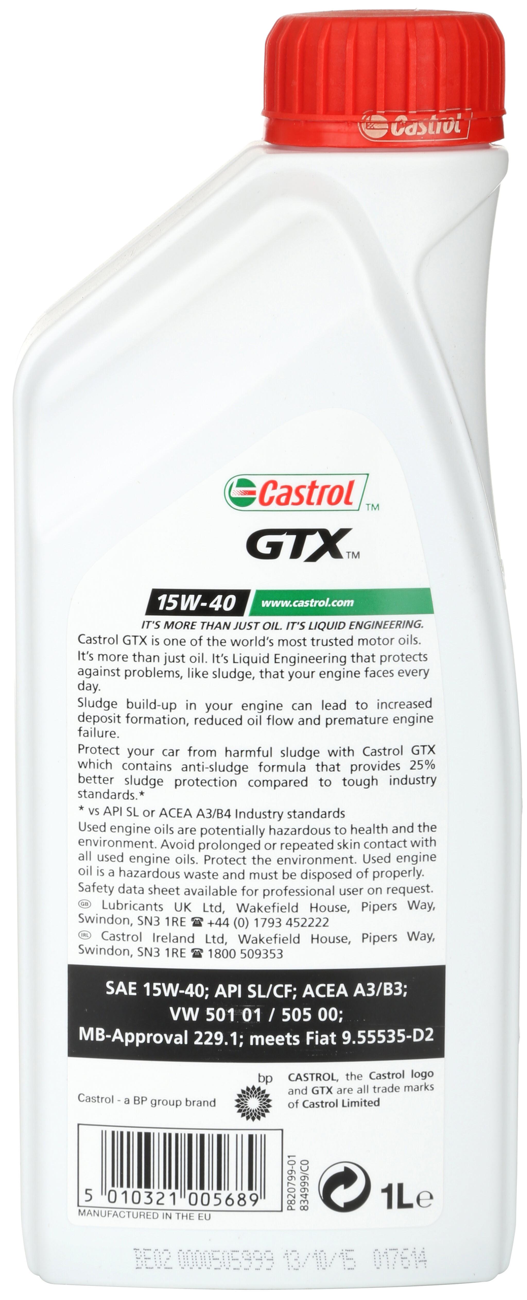 Castrol GTX 15W40 Oil 1 Litre
