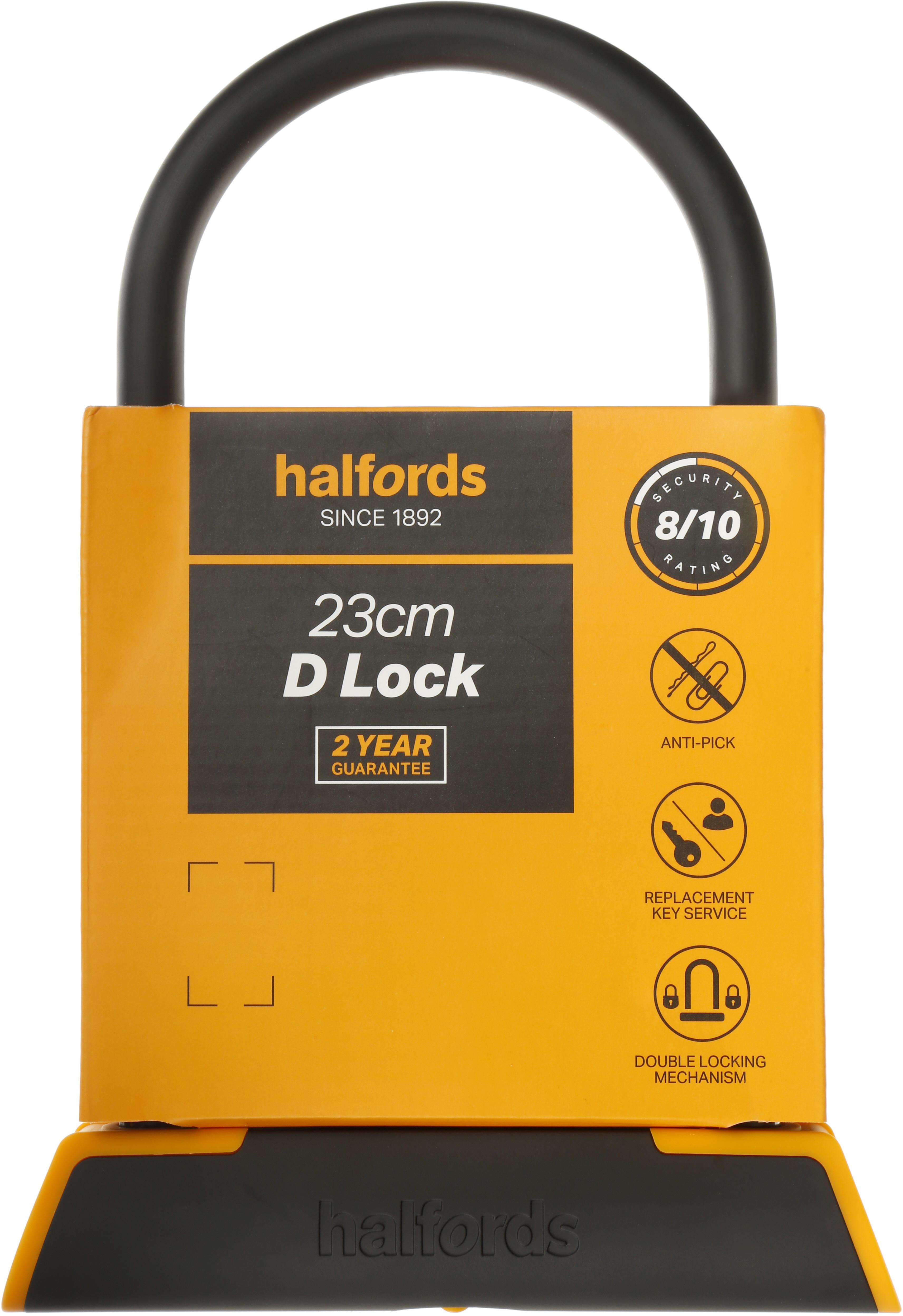 Halfords 23cm D Lock - Key