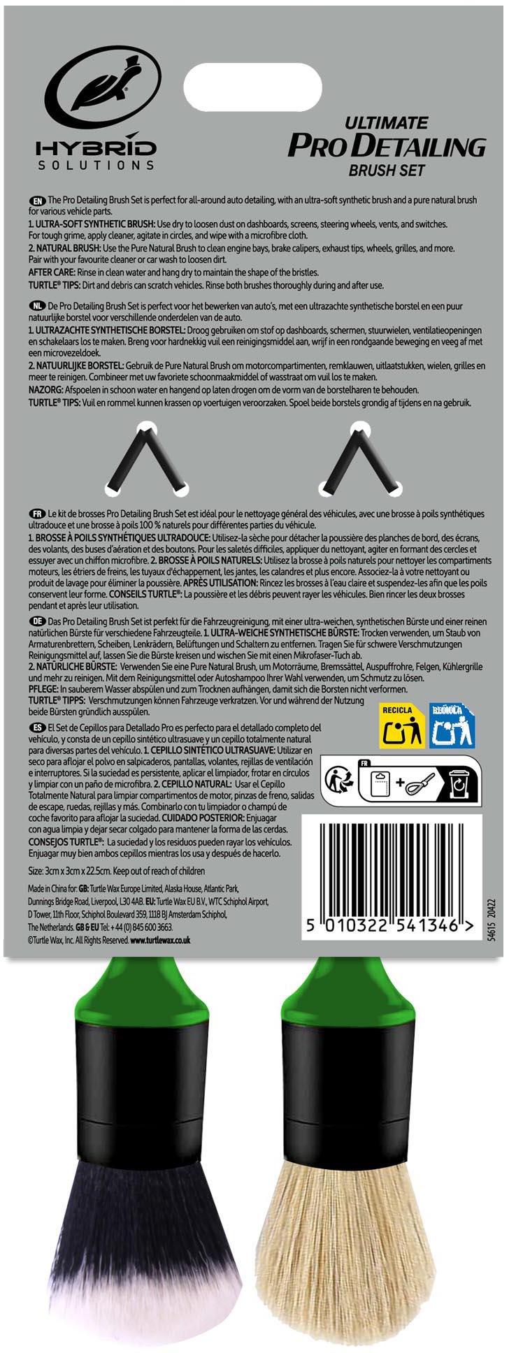 Turtle Wax Hybrid Solutions Ultimate Pro Detailing Brush Set 3 Turtle Wax Hybrid Solutions Ultimate Pro Detailing Brush Set