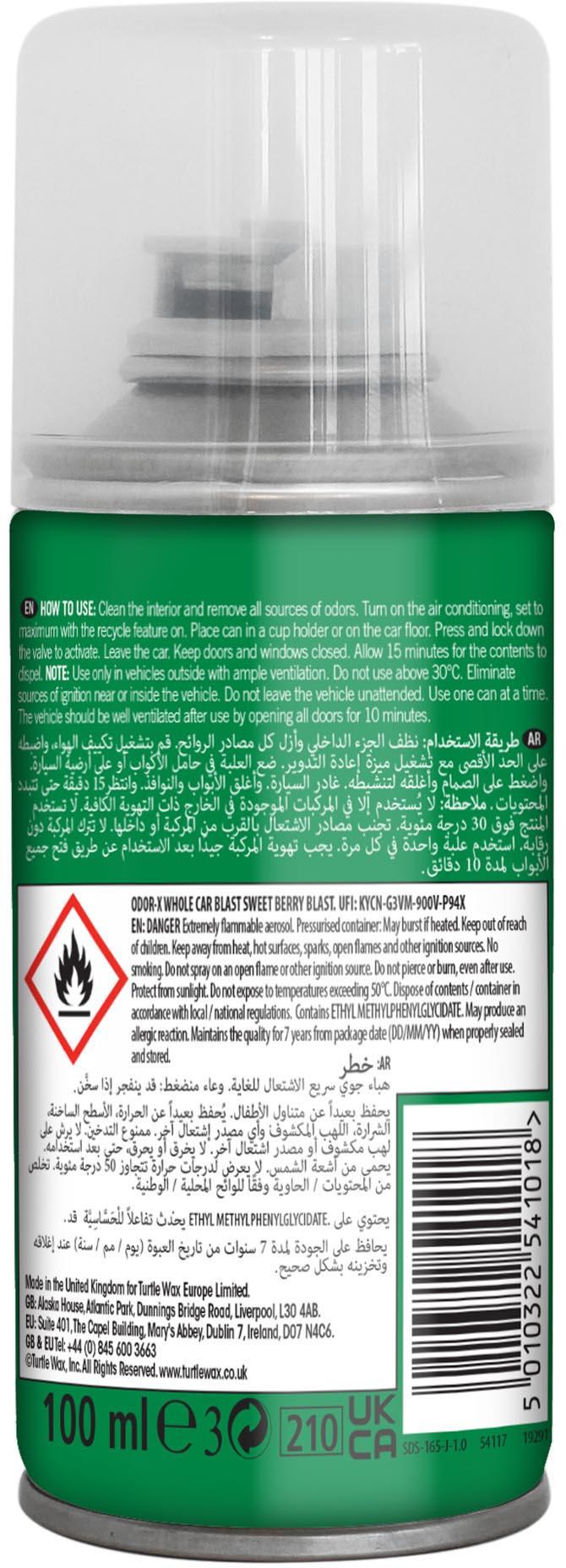 Turtle Wax Odor-X Fogger Strawberry Blast 3 Turtle Wax Odor-X Fogger Strawberry Blast