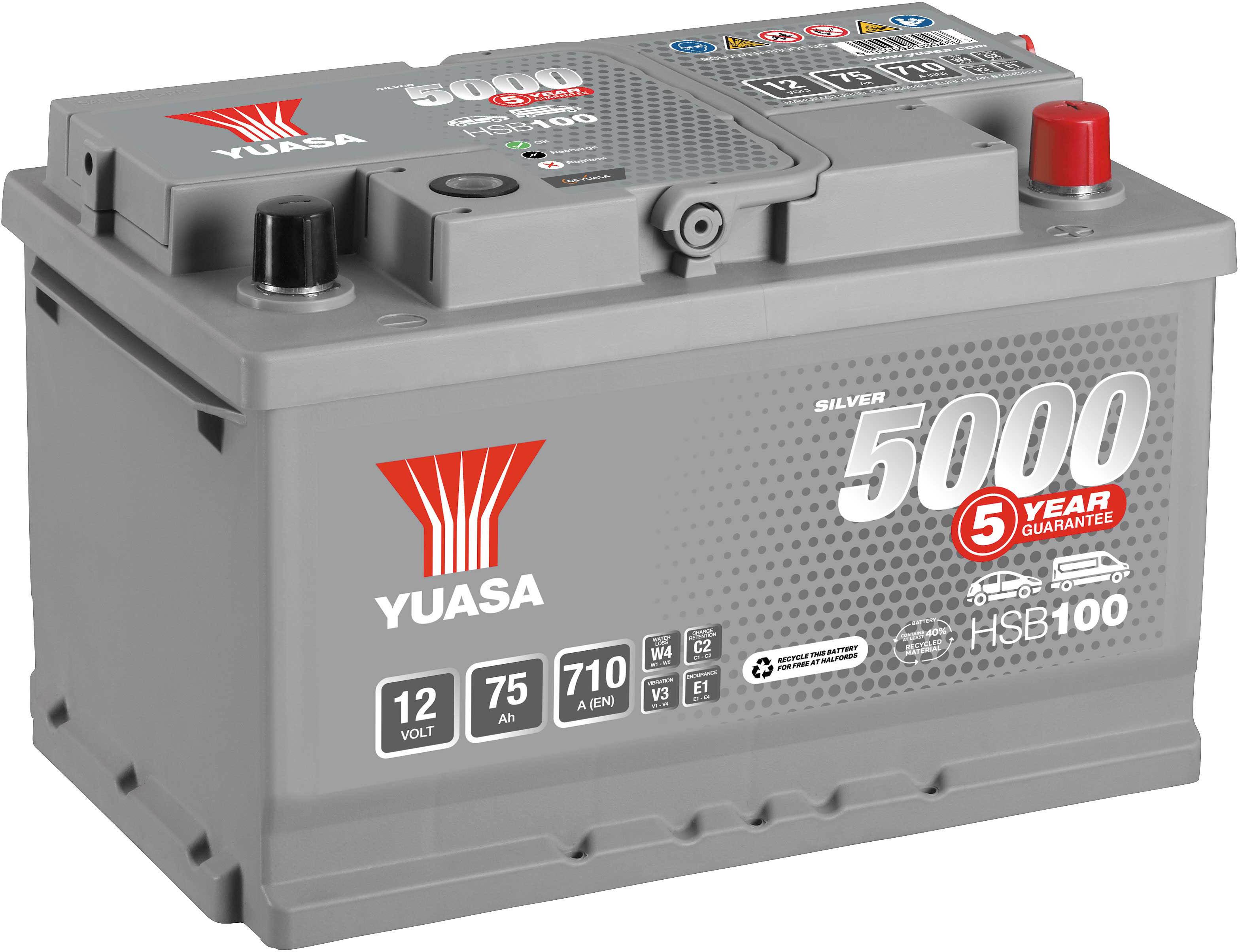 Yuasa HSB100 12V Car Battery 5 Year Guarantee