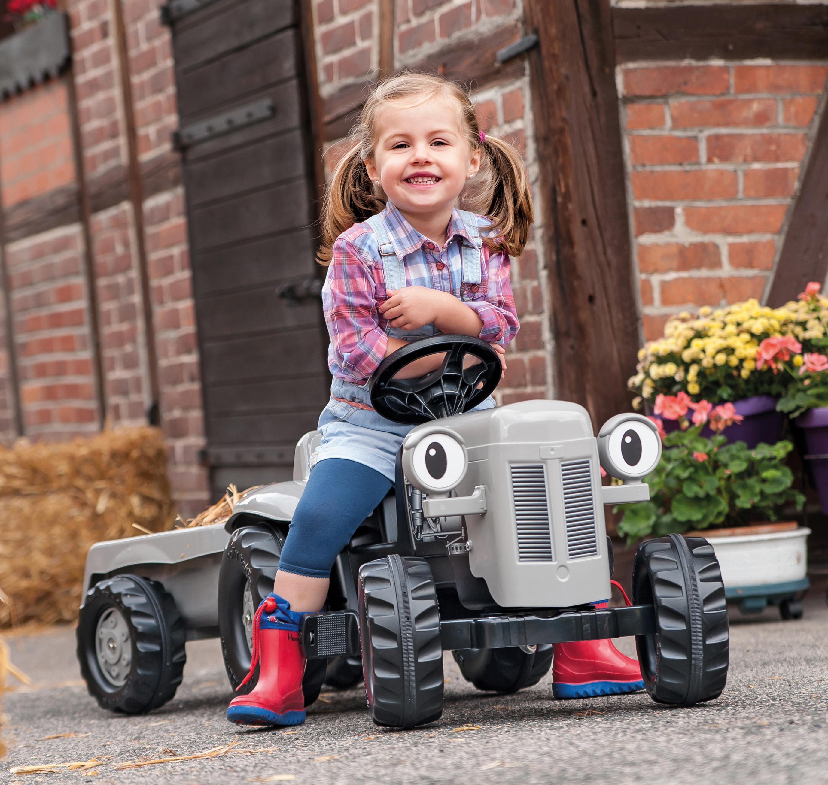 Rolly Kid Little Grey Fergie Tractor & Trailer