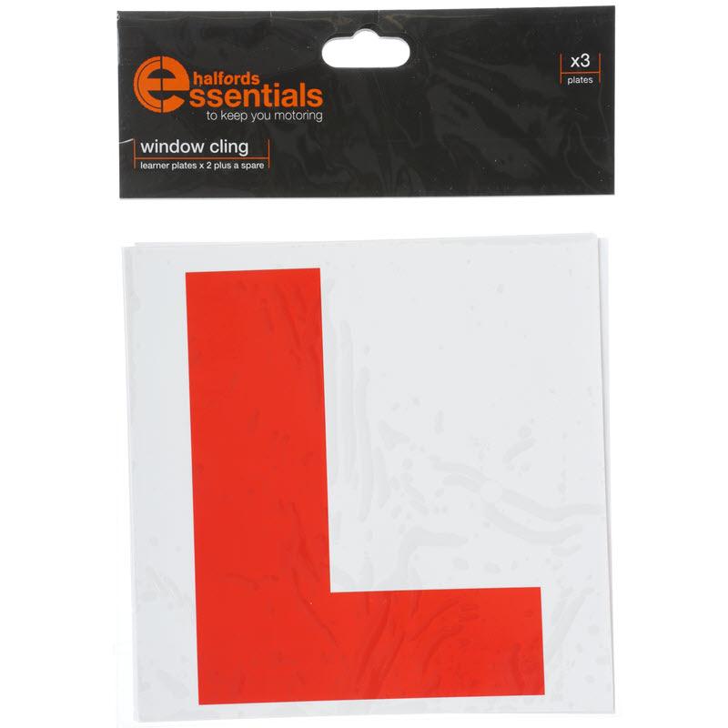 Halfords ROI Self Cling Learner Driver Plates x3