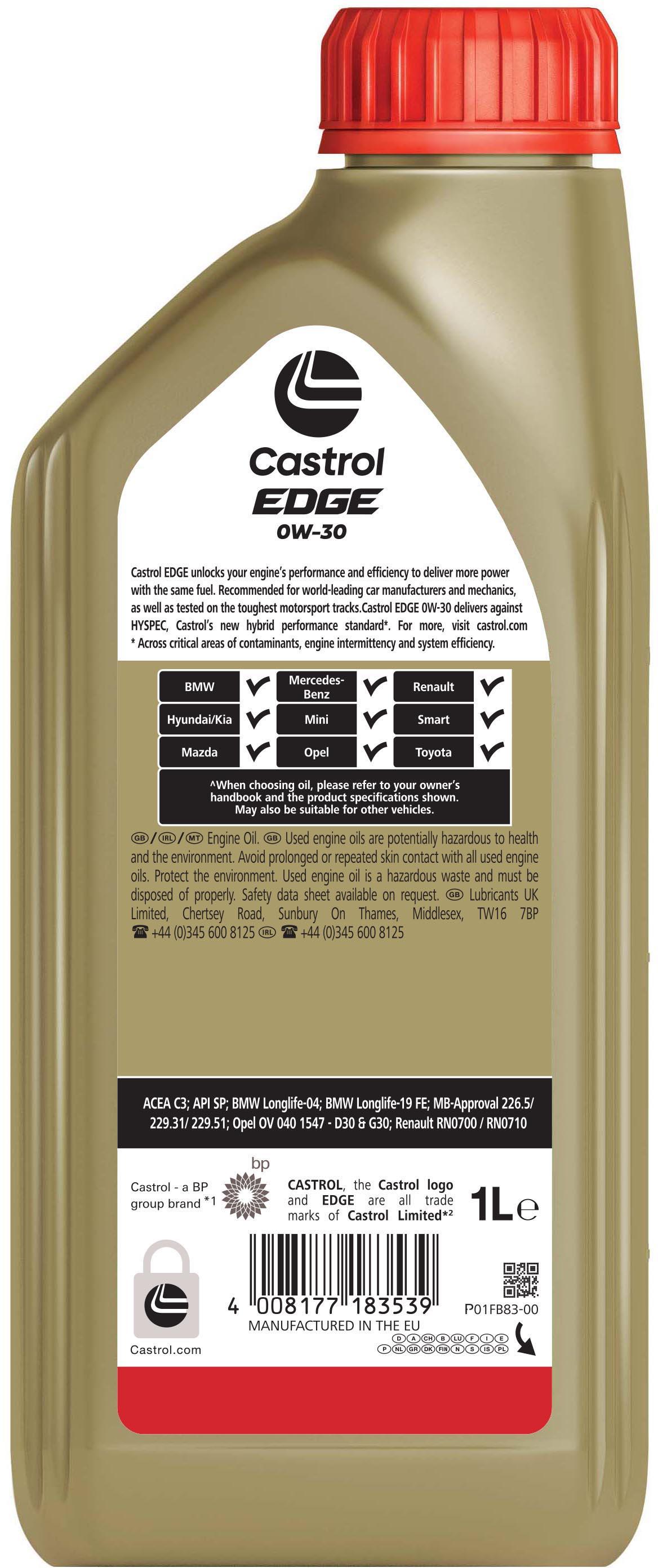 Castrol Edge Titanium 0W30 Oil 1 Litre