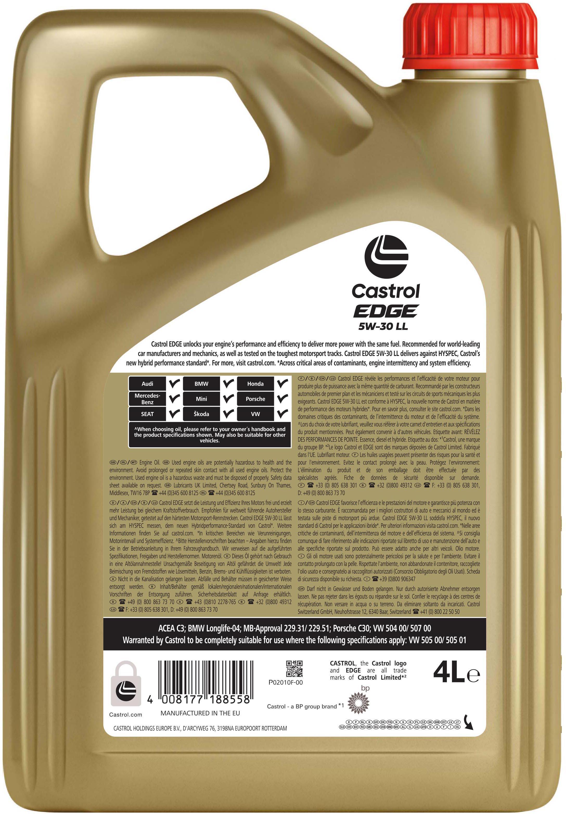 CASTROL EDGE 5W-30 LL 4L.