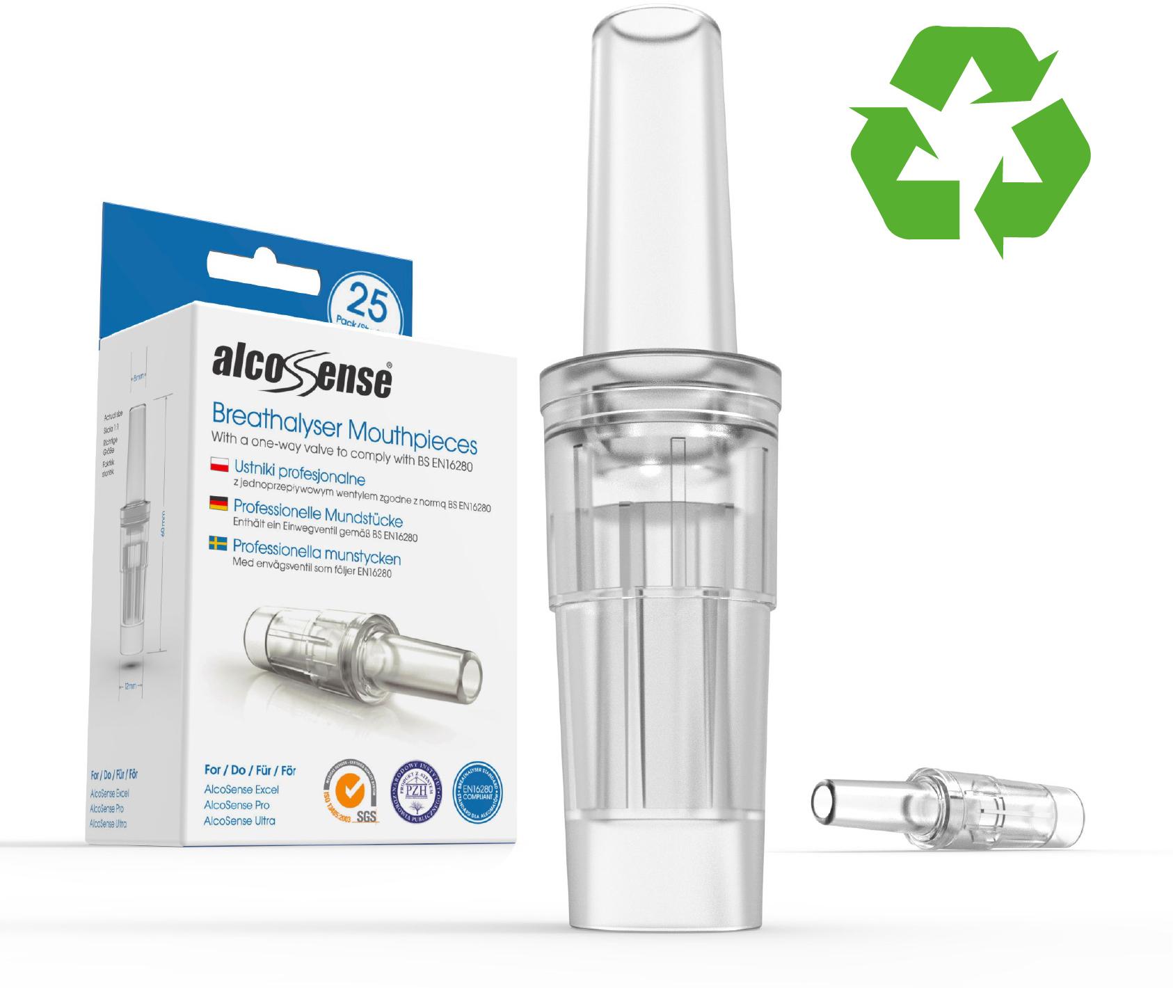 AlcoSense Excel/Pro/Ultra Mouthpieces (Pack of 25)