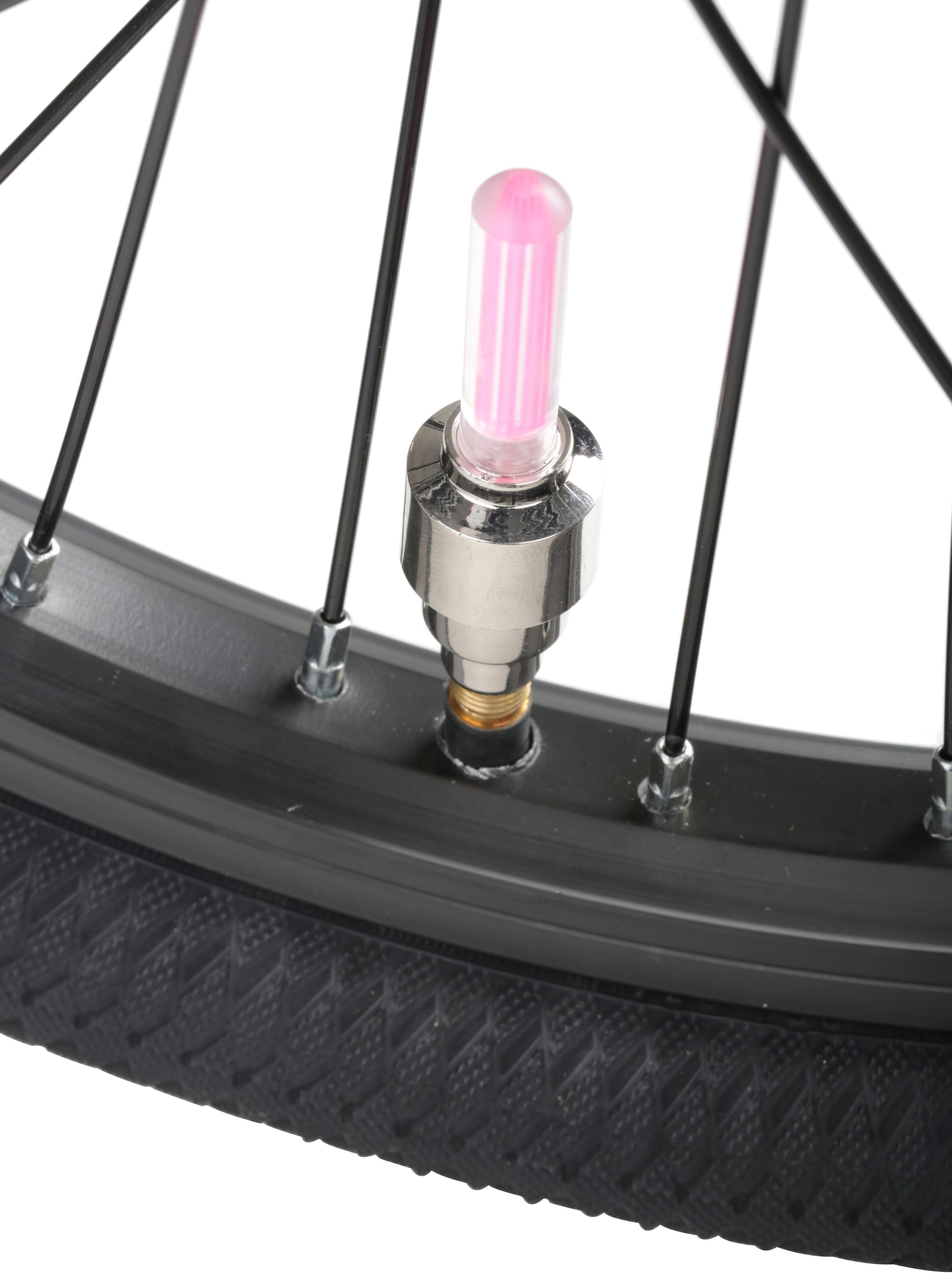 Halfords Essential Kids Bike Valve Cap Lights - Pink
