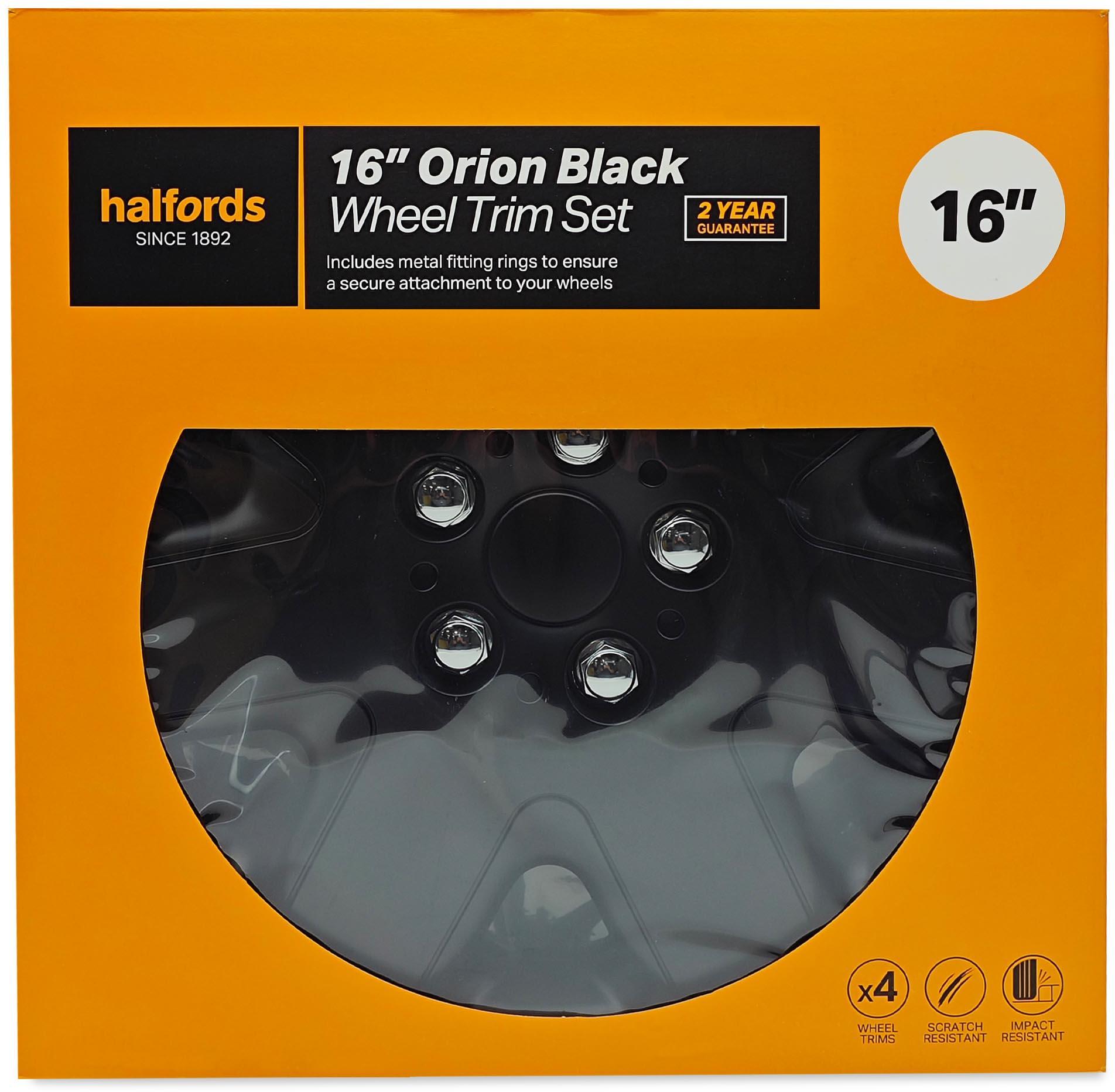 16 Inch Orion Black Wheel Trim Set