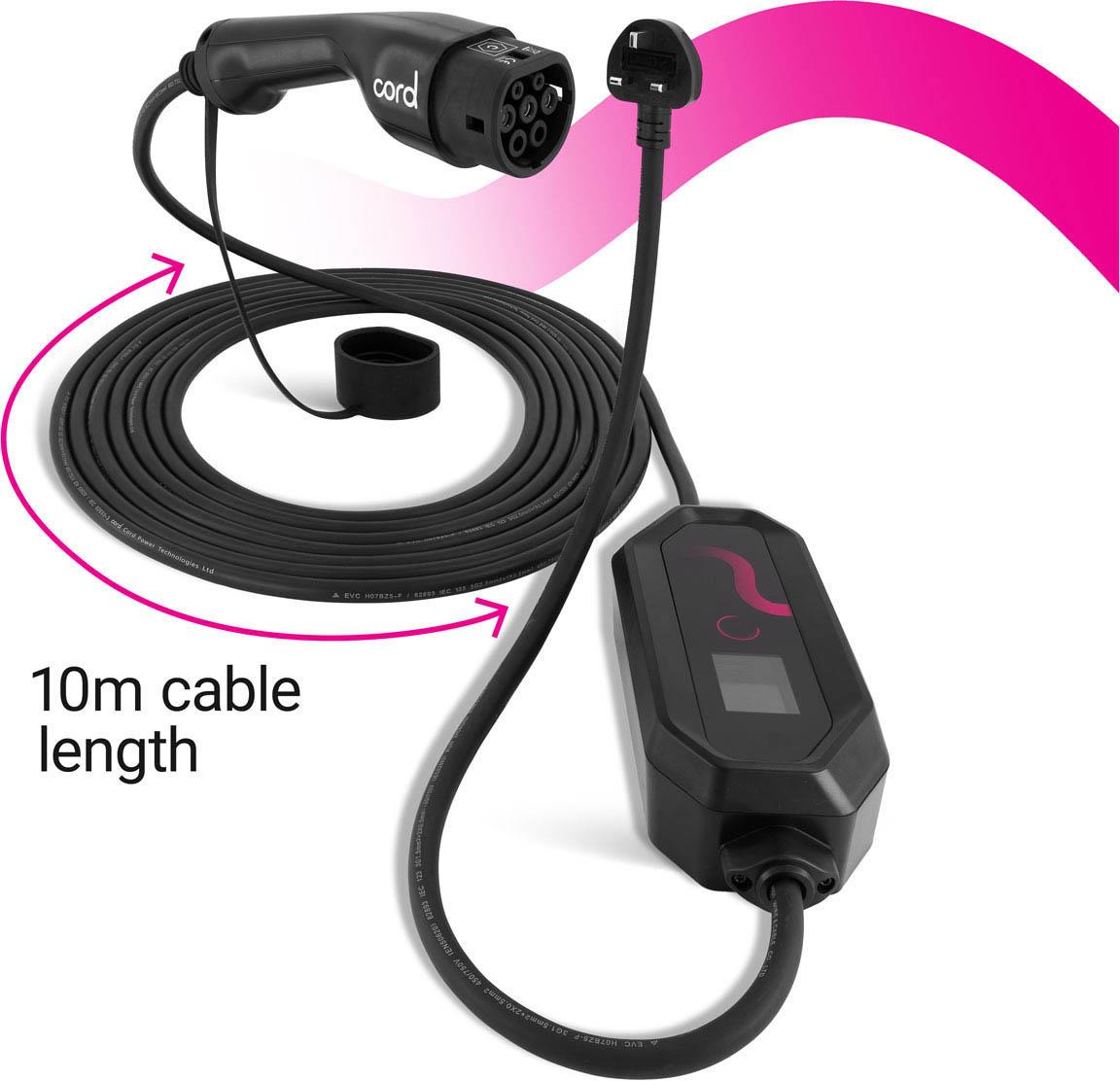 Cord Portable Charger 10 metre 230V 6A-8A-10A Max 2.3kW 5 Cord Portable Charger 10 metre 230V 6A-8A-10A Max 2.3kW