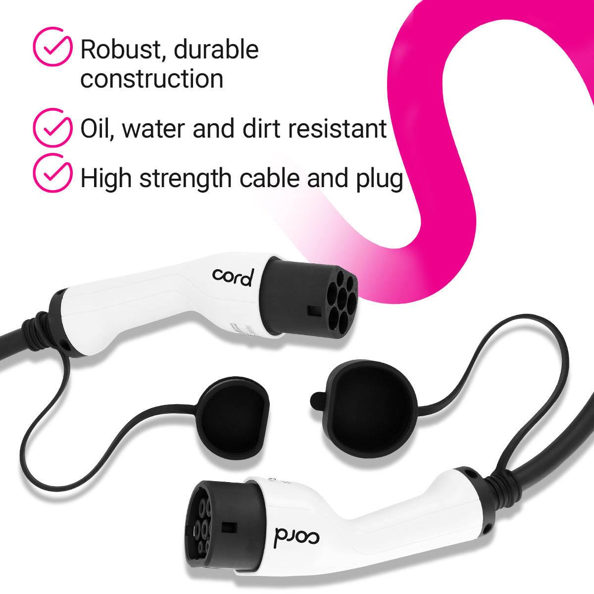 Cord Coiled Charging Cable 10 metre 380V 32A 22KW