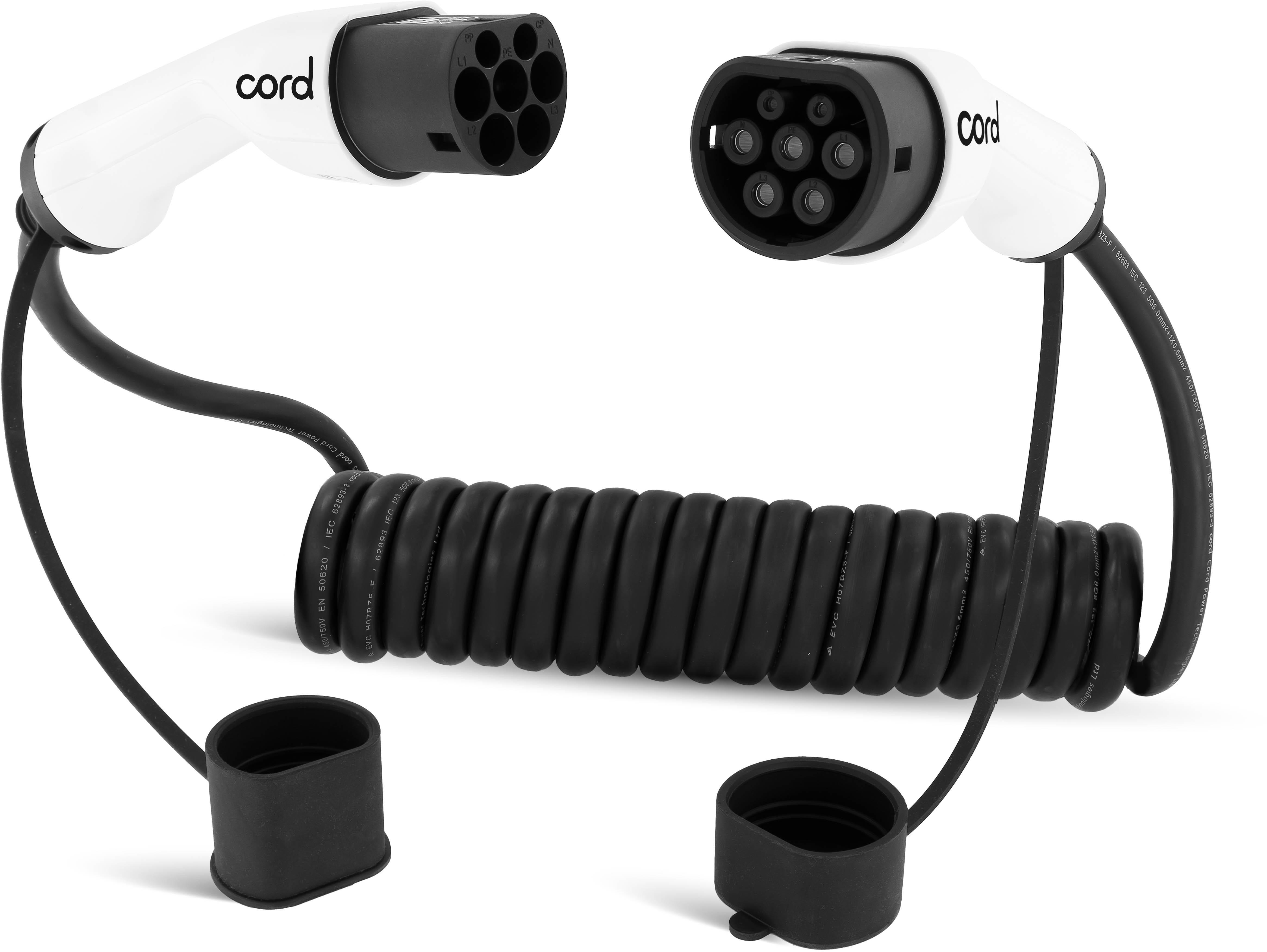 Cord Coiled Charging Cable 10 metre 380V 32A 22KW 6 Cord Coiled Charging Cable 10 metre 380V 32A 22KW