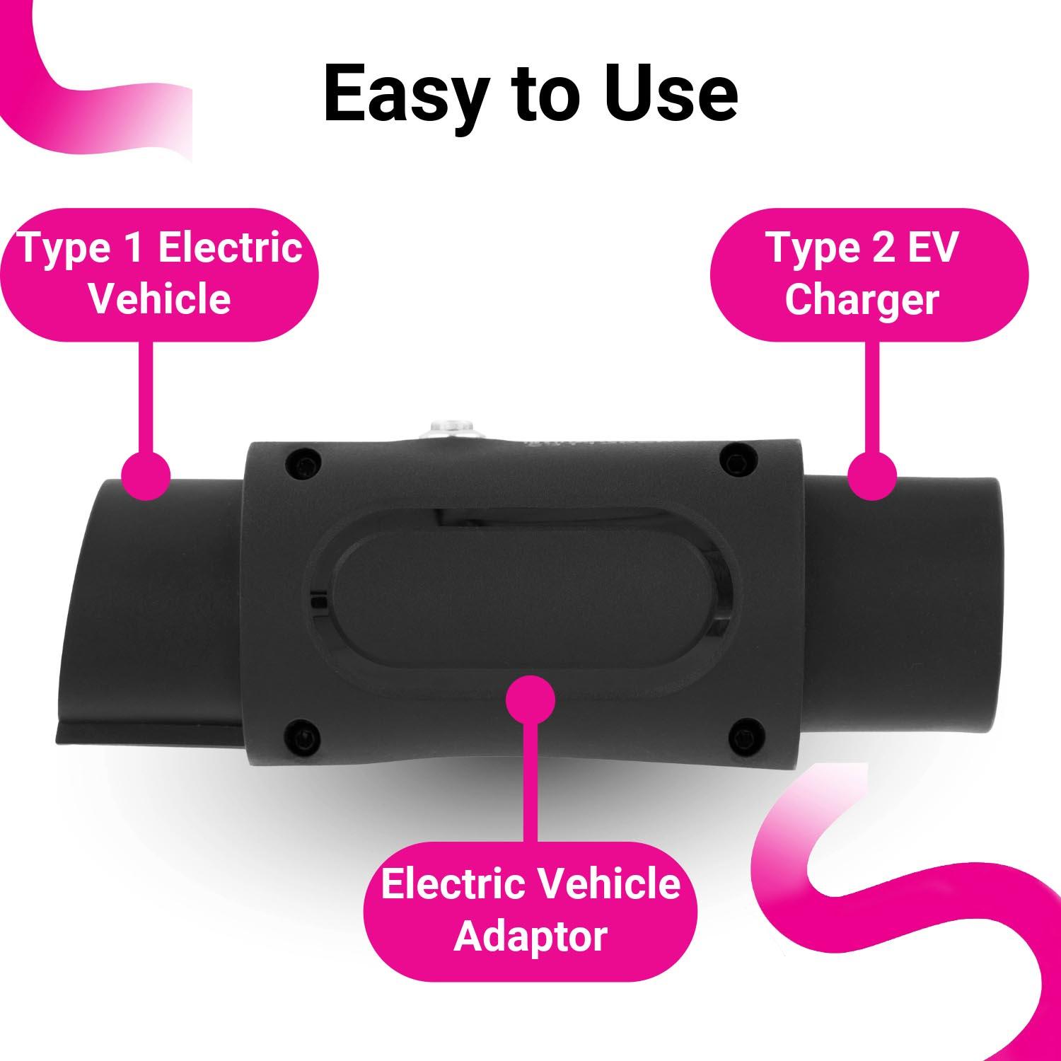 Cord Type 2 to Type 1 Adaptor - 7.4kW 4 Cord Type 2 to Type 1 Adaptor - 7.4kW