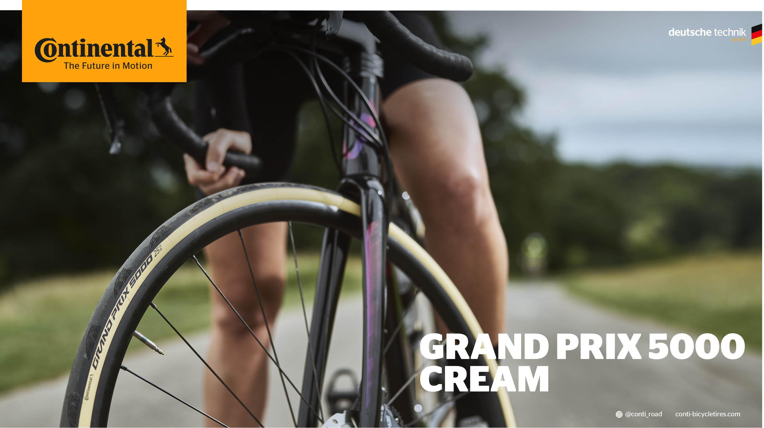 Continental Grand Prix 5000 Clincher Tyre Cream