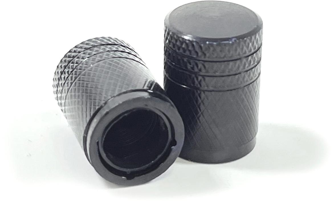 Halfords Flat Black Valve Caps