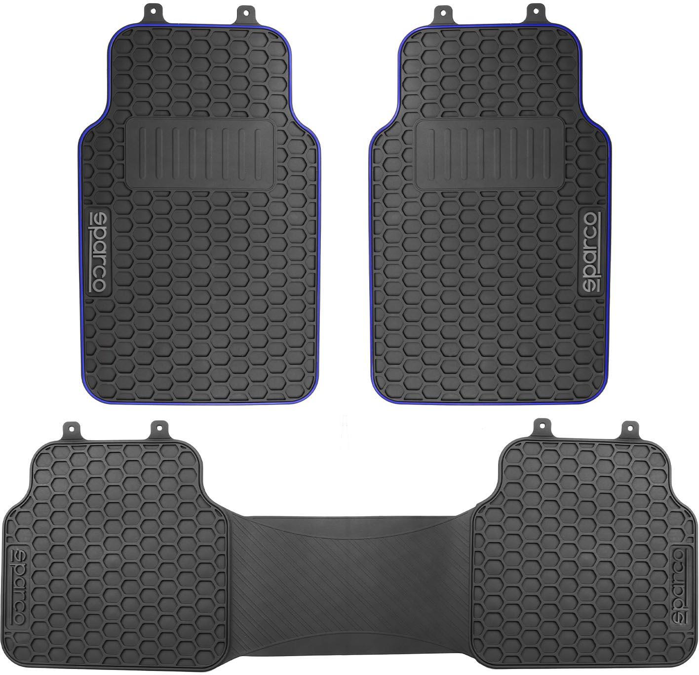 Sparco PVC Car Mat - Black/Blue
