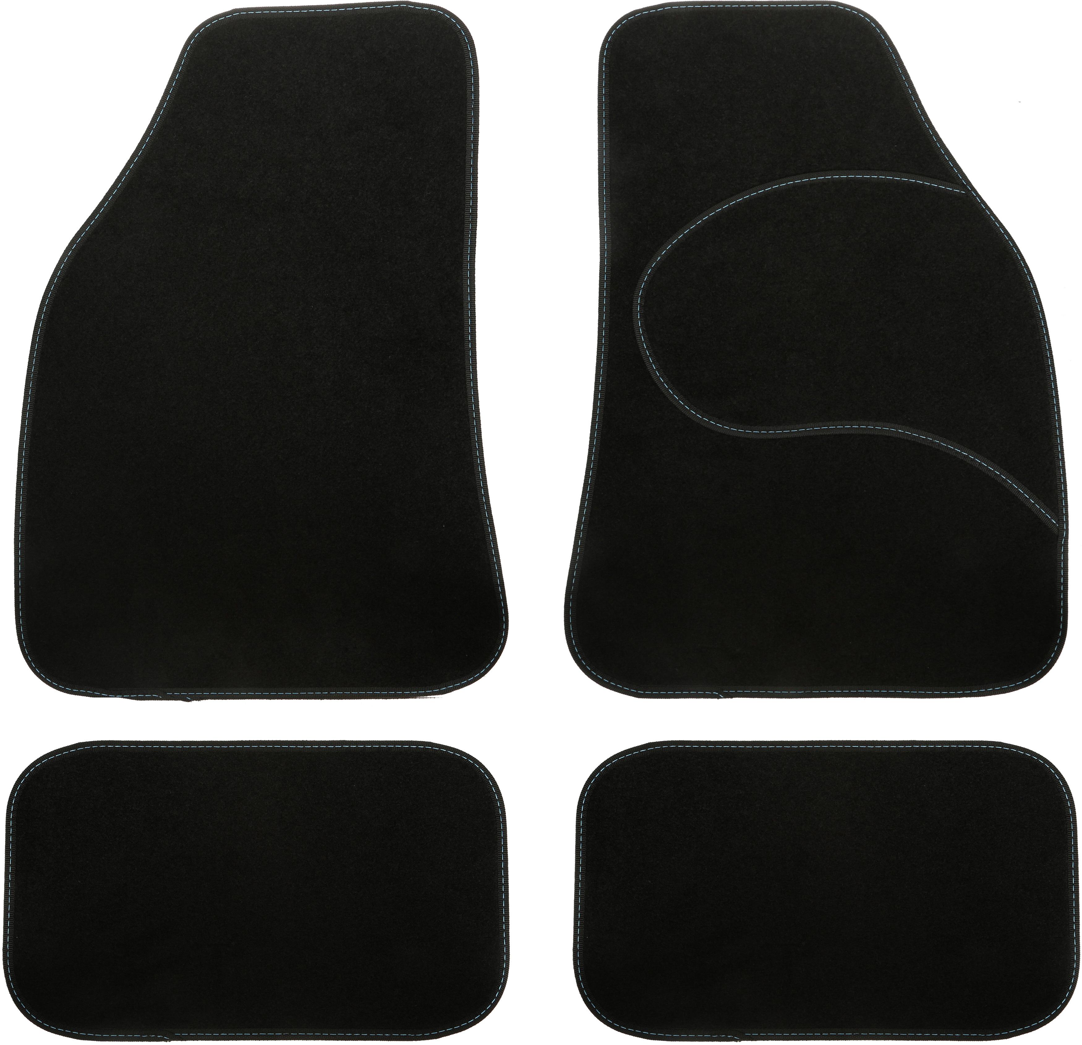 Halfords Carpet Car Mats Blue Trim