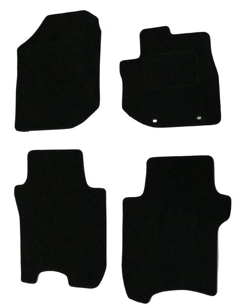 Halfords Advanced Fully Tailored Black Car Mats for Honda Jazz MK2 08-15 Oval Fixings