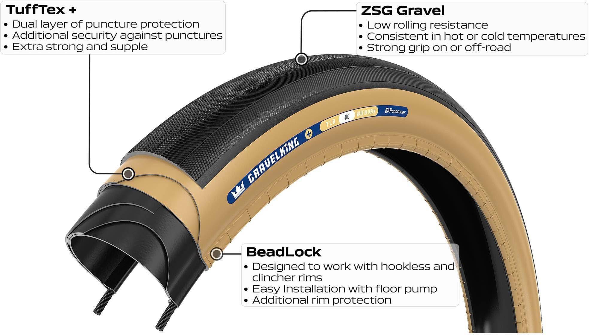 Panaracer Gravel King Slick Plus TLR Gravel Tyre