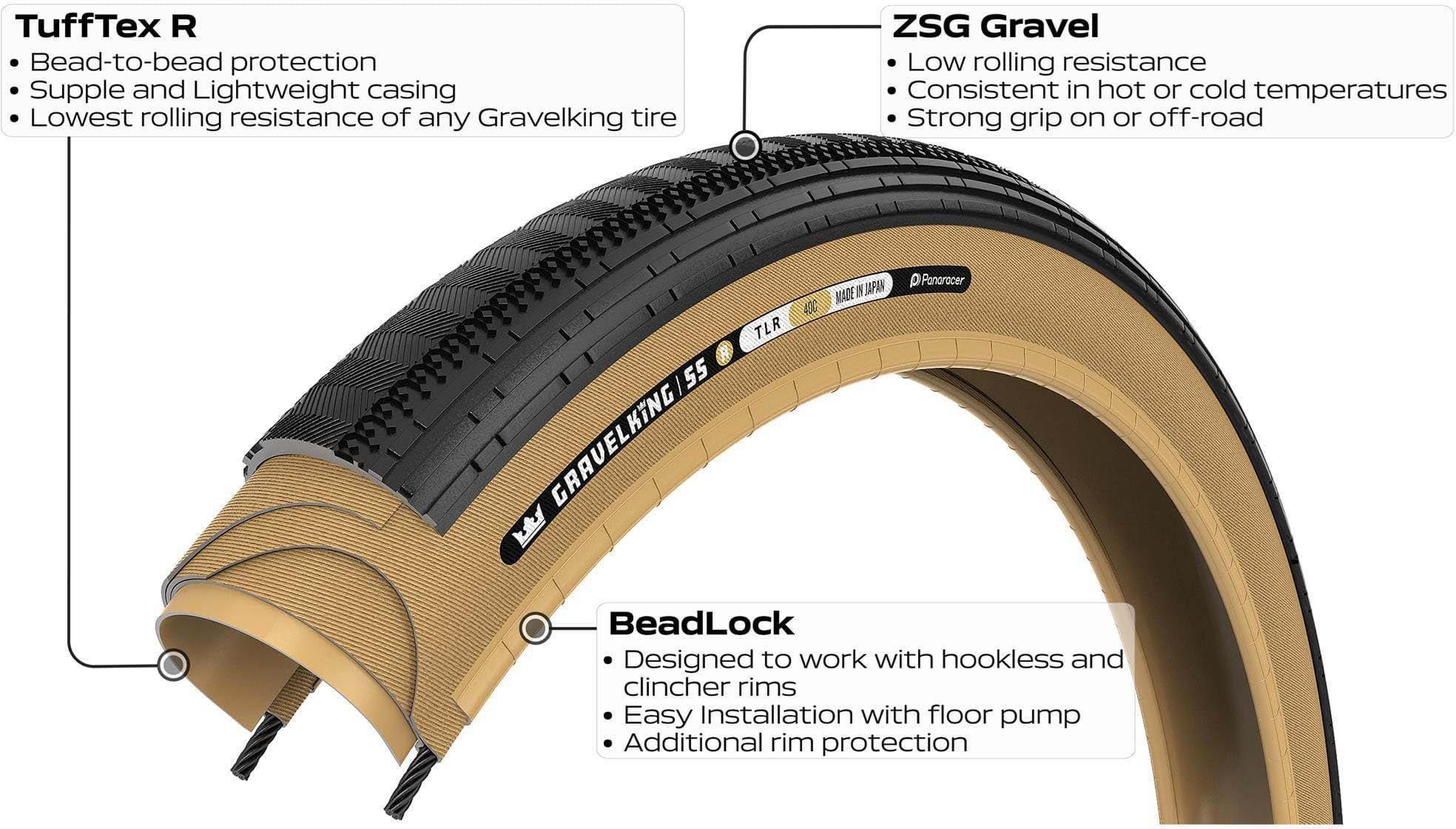 Panaracer Gravel King Semi Slick R TLR Tyre