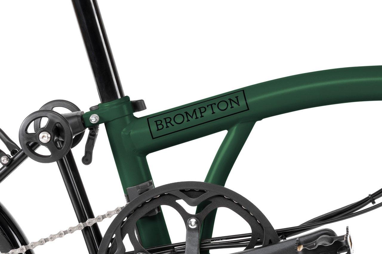 Brompton Electric C Line Explore E-Folding Bike, 12 Speed - Racing Green
