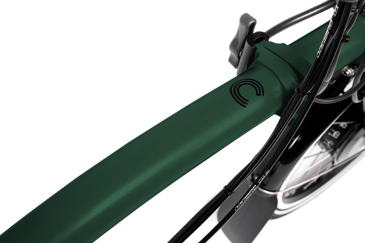 Brompton Electric C Line Explore E-Folding Bike, 12 Speed - Racing Green