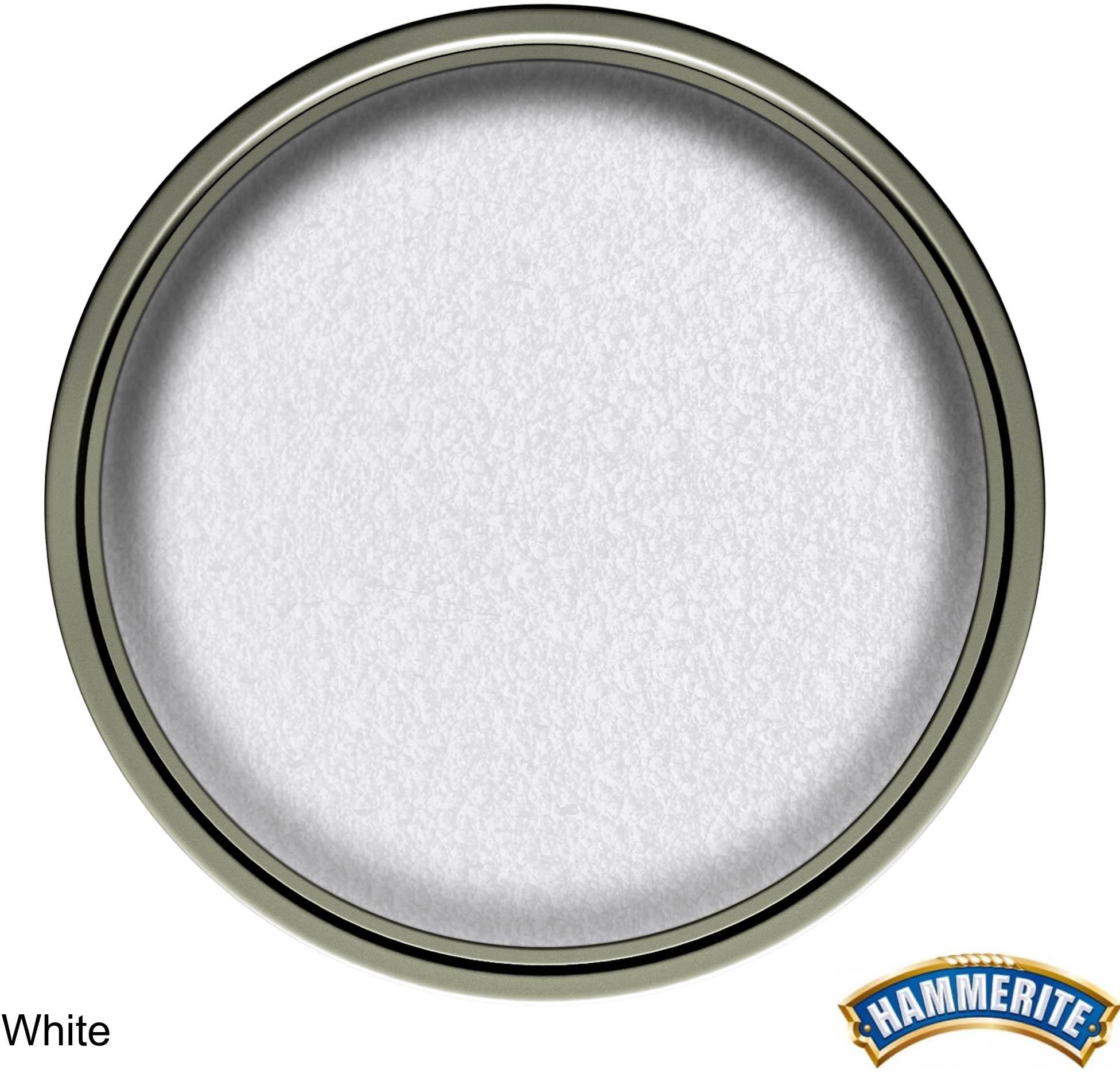 Hammerite Direct to Rust Metal Paint Hammered White 750ml