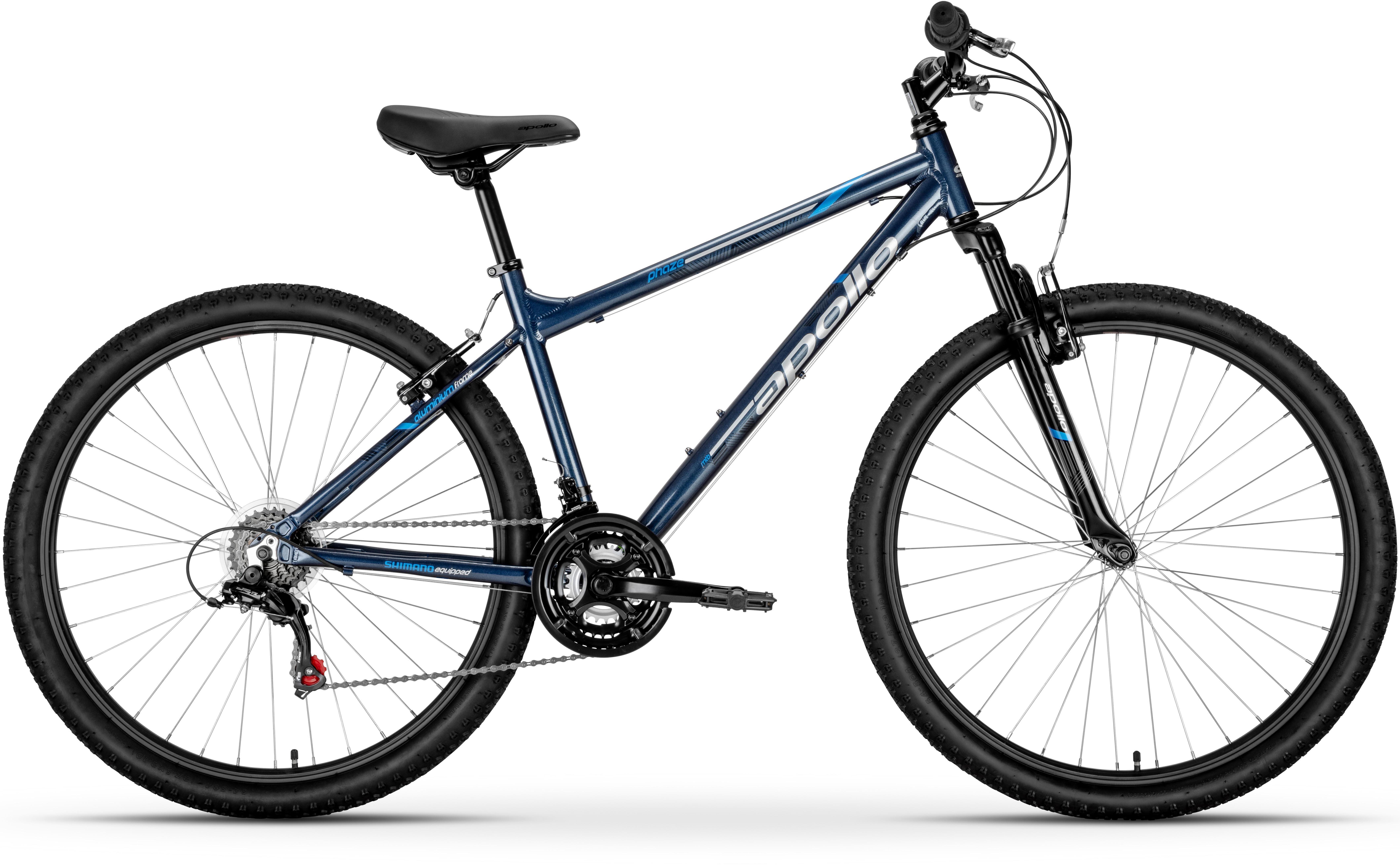 Apollo Phaze Blue Mountain Bike - S, M, L Frames