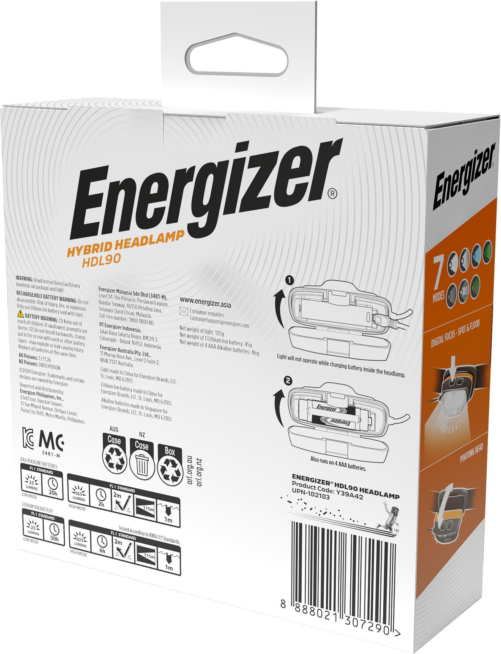 Energizer Hybrid-Powered Multi-Colored Headtorch 3 Energizer Hybrid-Powered Multi-Colored Headtorch