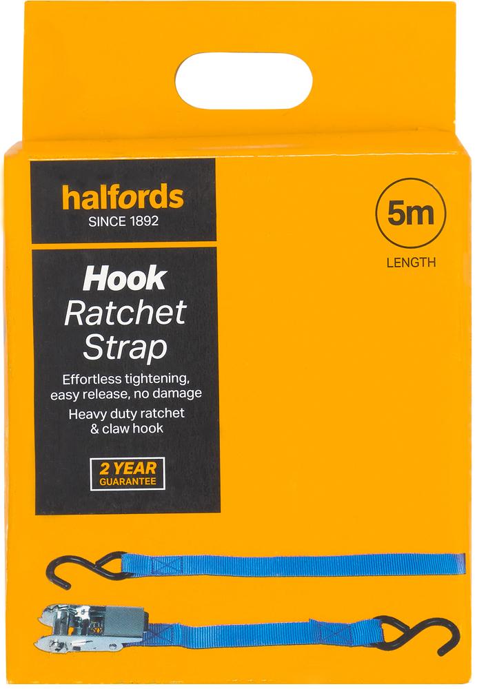 Halfords 5m Hook Ratchet Strap