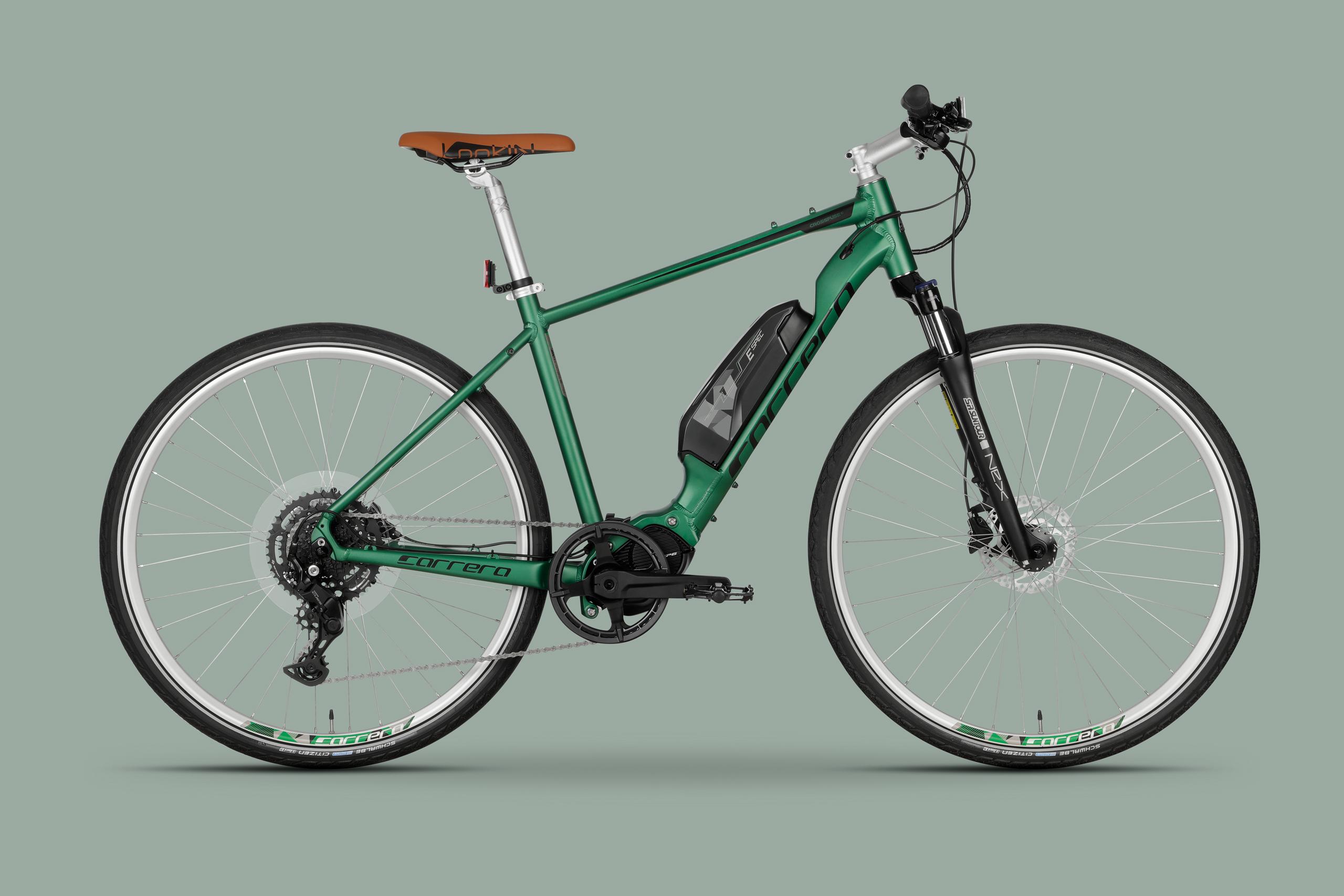 Carrera Crossfuse Mens Electric Hybrid Bike - S, M, L Frames