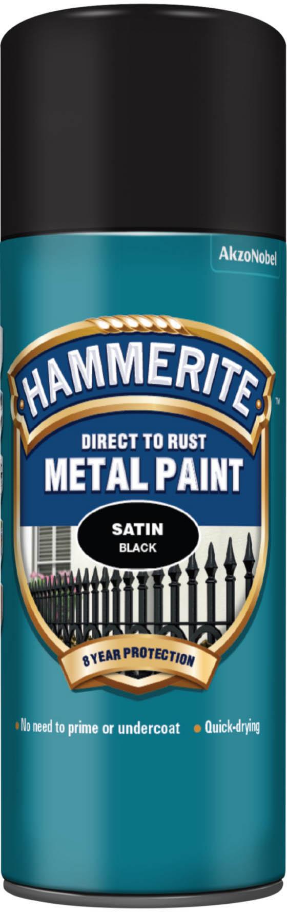 Hammerite Satin Finish Black 400ml