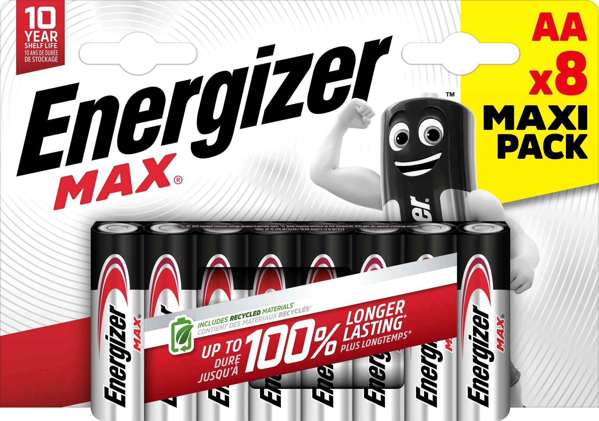 Energizer Max AA Batteries 8 Pack