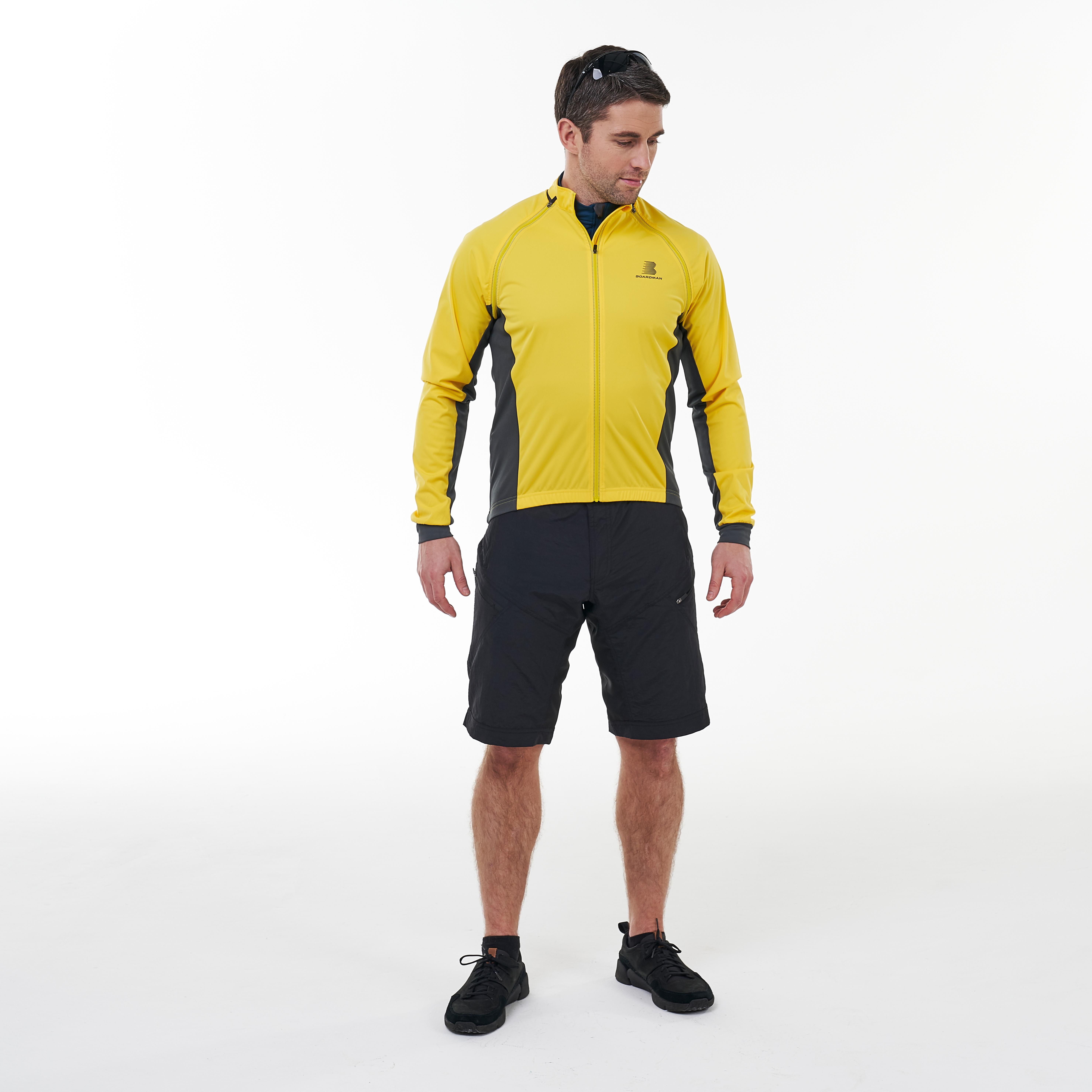 Boardman Mens Windproof Removable Sleeve Jacket - Yellow