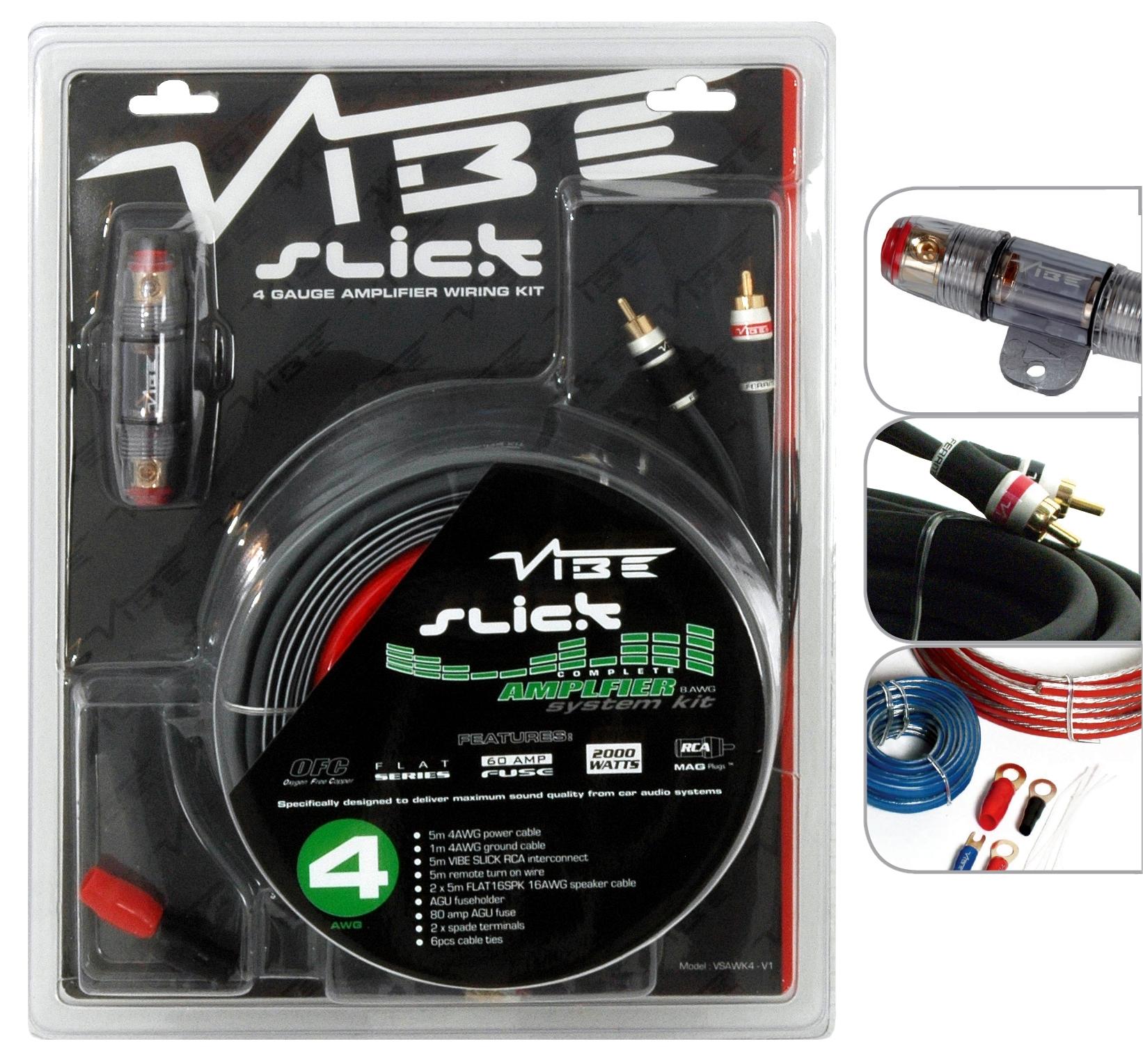Vibe Slick 4 Gauge Amplifier Wiring Kit