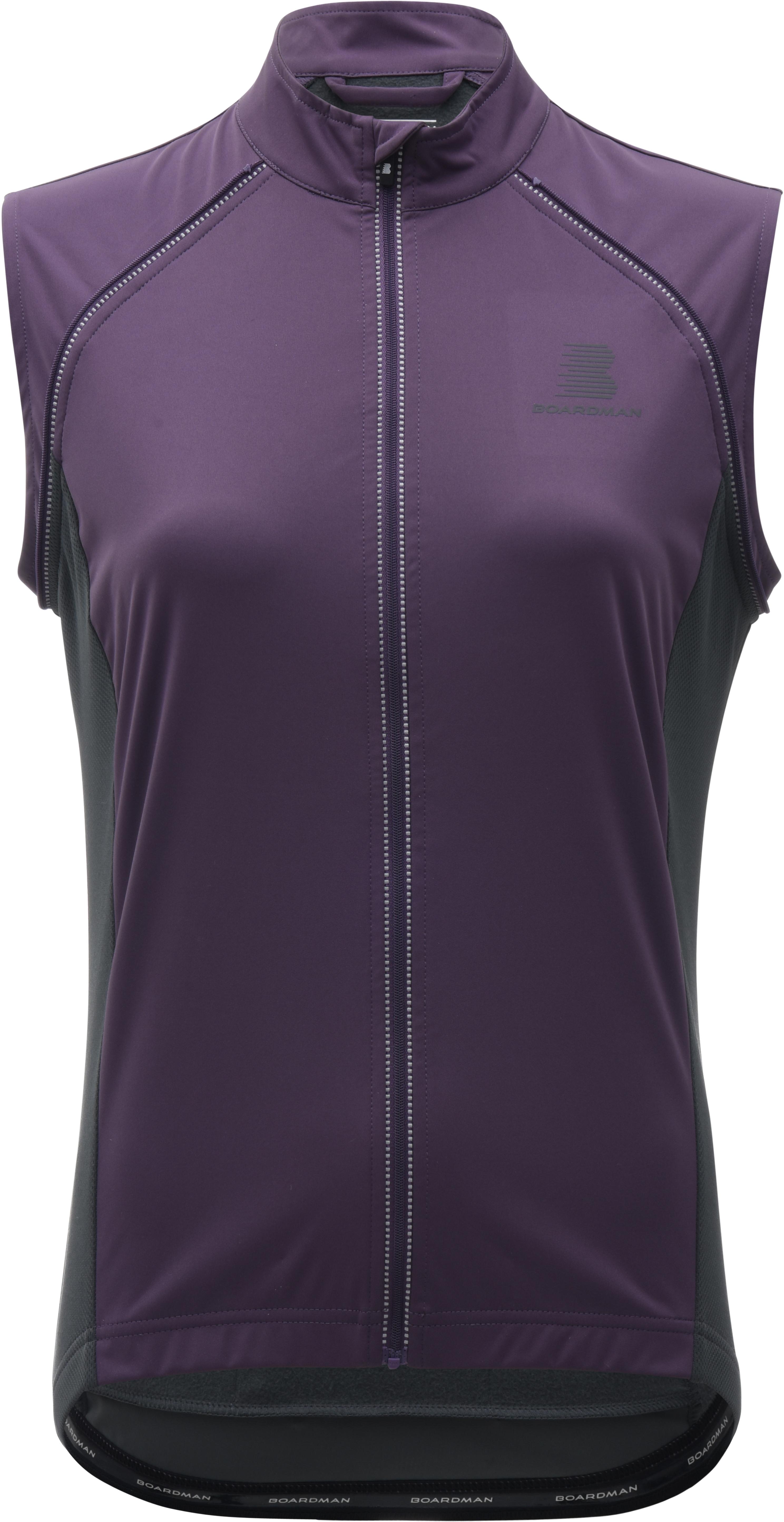 Boardman Womens Windproof Removable Sleeve Jacket - Plum