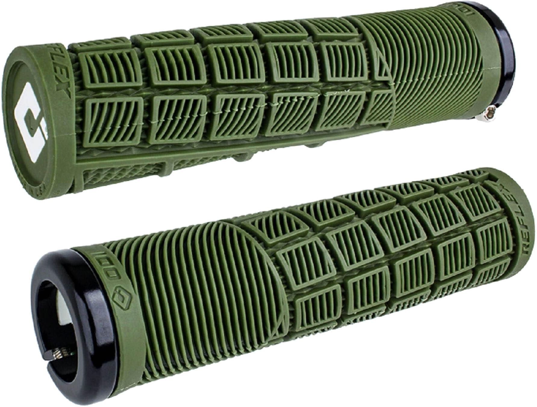 ODI Reflex Lock On MTB Grips, 135mm, Army Green
