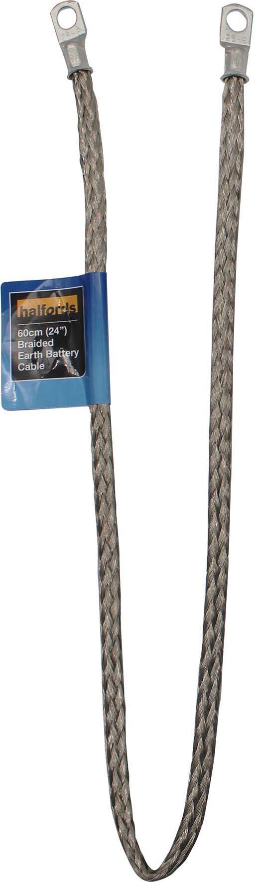 Halfords Braided Earth Battery Cable 60cm (24")