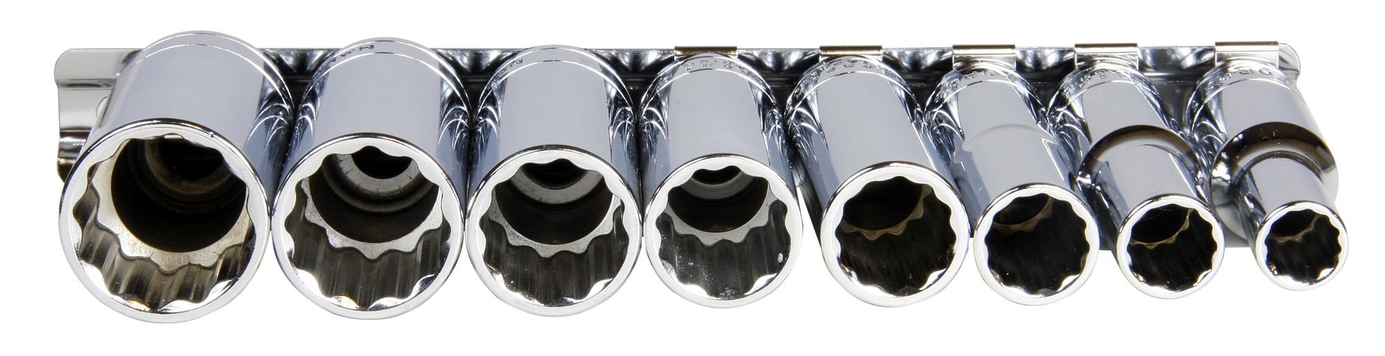 Halfords Advanced 8 Piece Deep Socket Rail 3/8"
